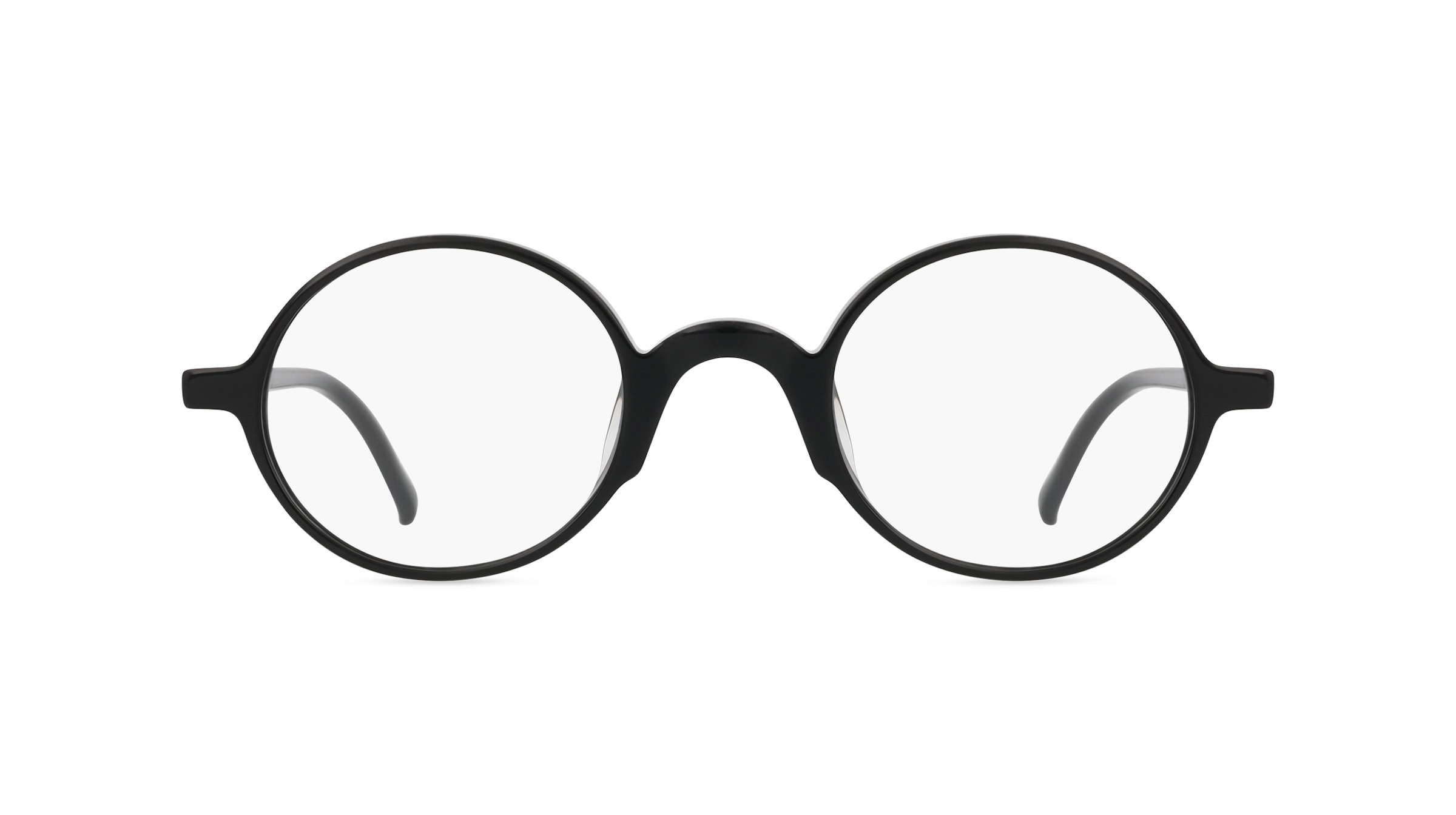 Fielmann LN 048 CL Unisex-Brille inkl. Gläser Vollrand Rund Acetat-Gestell 46mm/24mm/140mm, schwarz