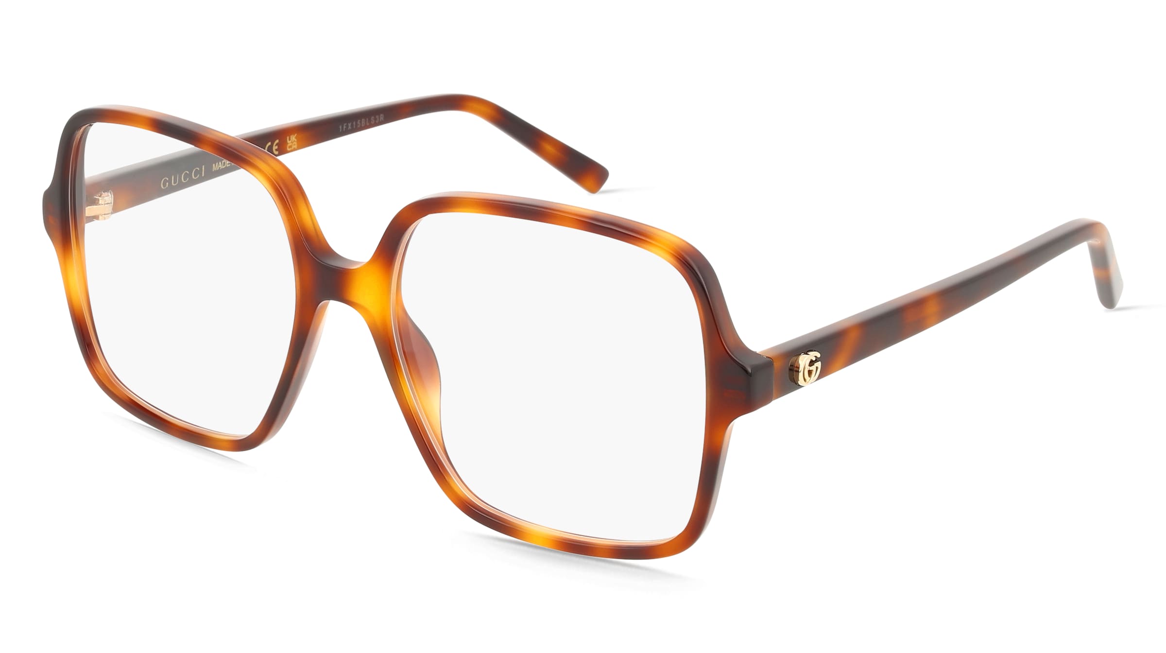 Gucci GG1994O Damen-Brille inkl. Gläser Vollrand Eckig Acetat-Gestell 53/16/140, Havanna