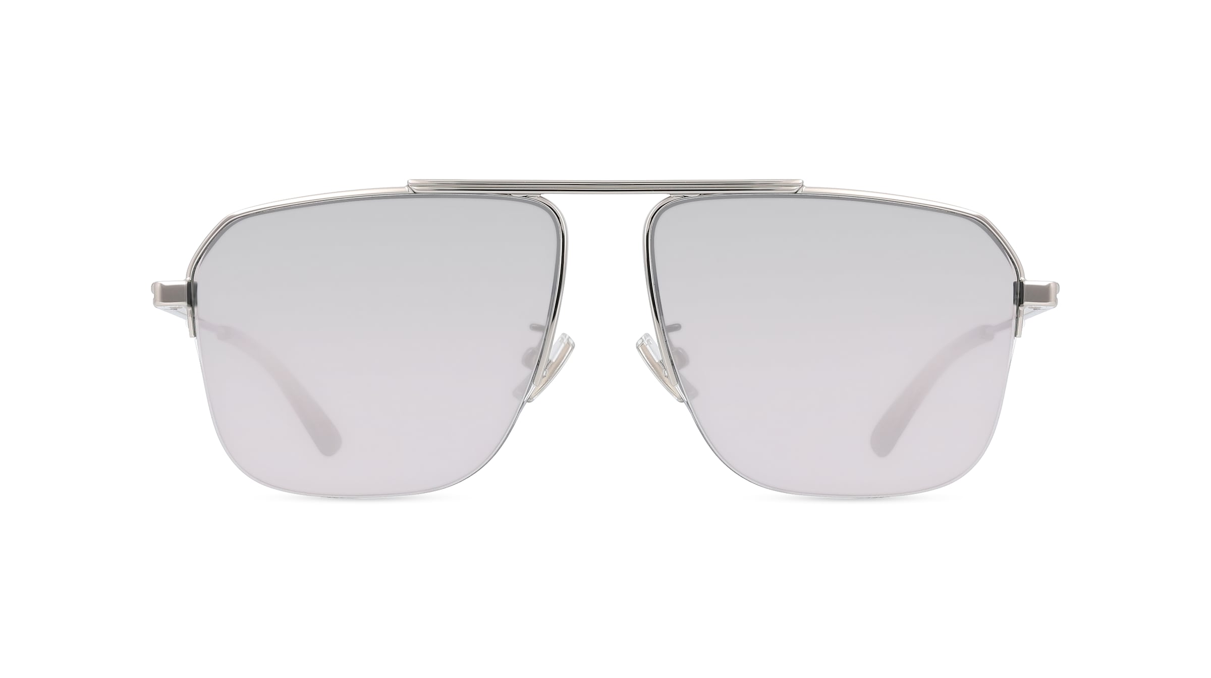 Bottega Veneta BV1149S Unisex-Sonnenbrille Vollrand Eckig Metall-Gestell, silber