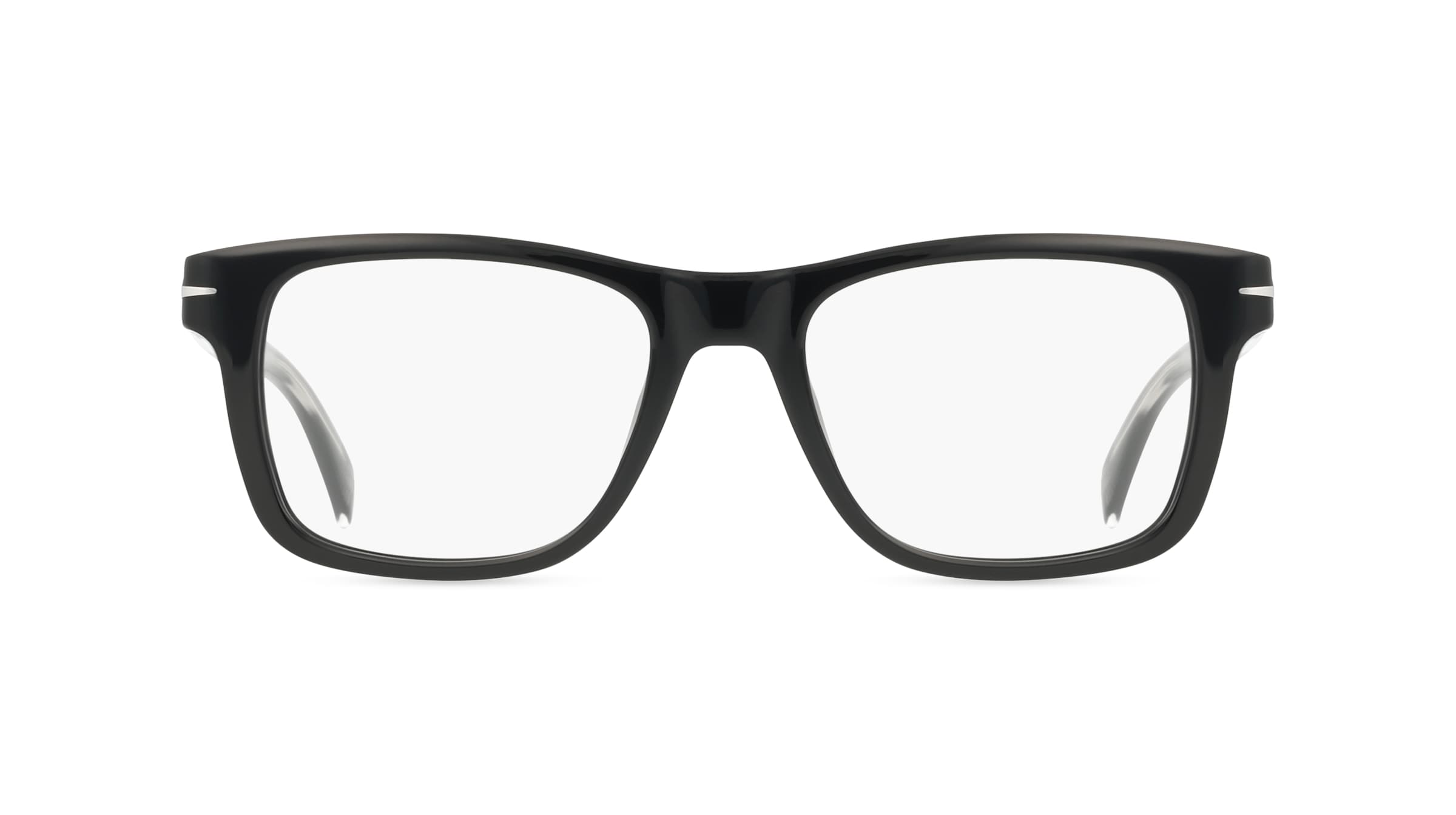 David Beckham DB 1073 Herren-Brille inkl. Gläser Vollrand Rechteckig Acetat-Gestell 52mm/18mm/145mm, schwarz