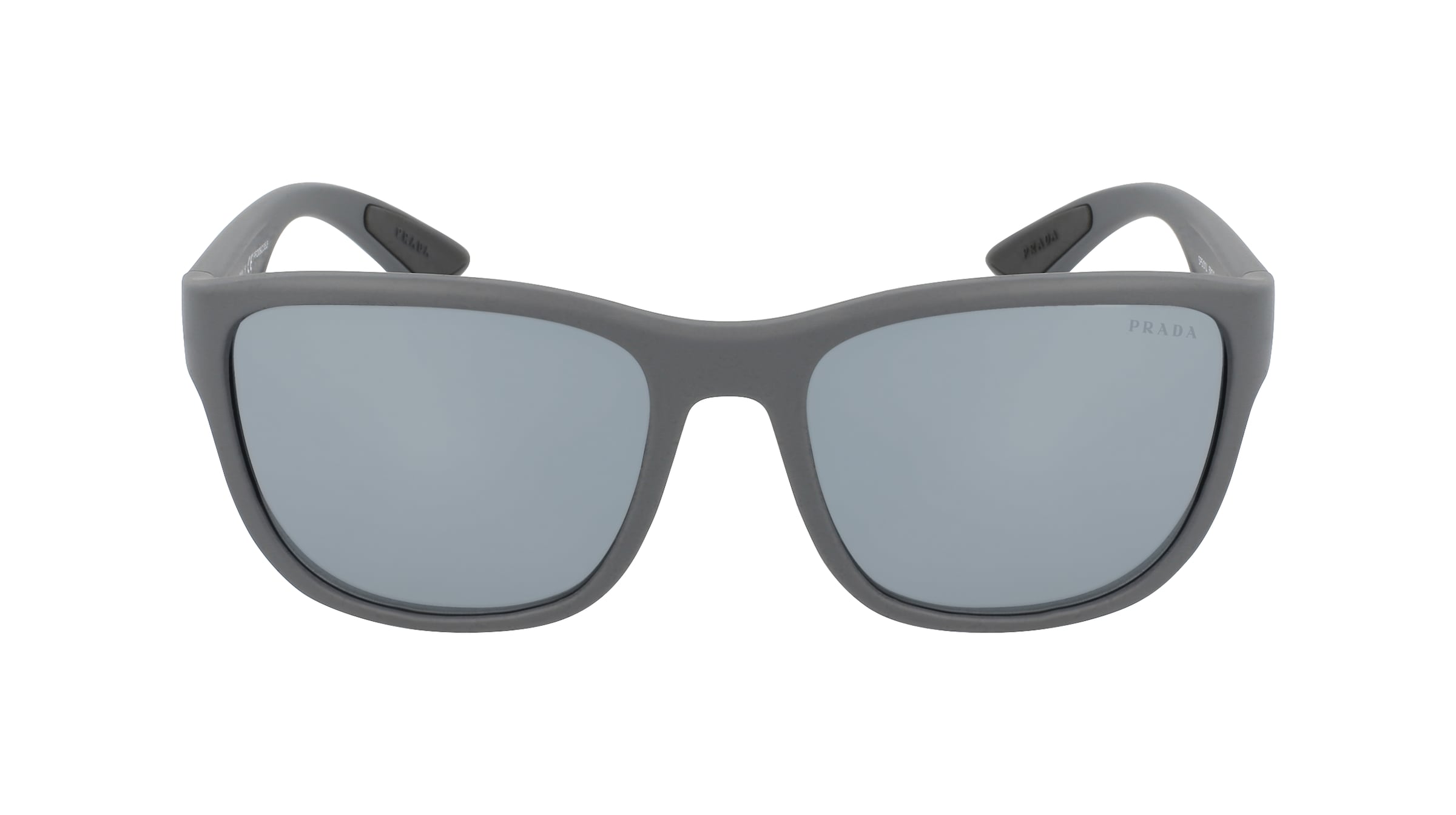 Prada Linea Rossa PS01US Herren-Sonnenbrille Vollrand Pilot Kunststoff-Gestell, grau