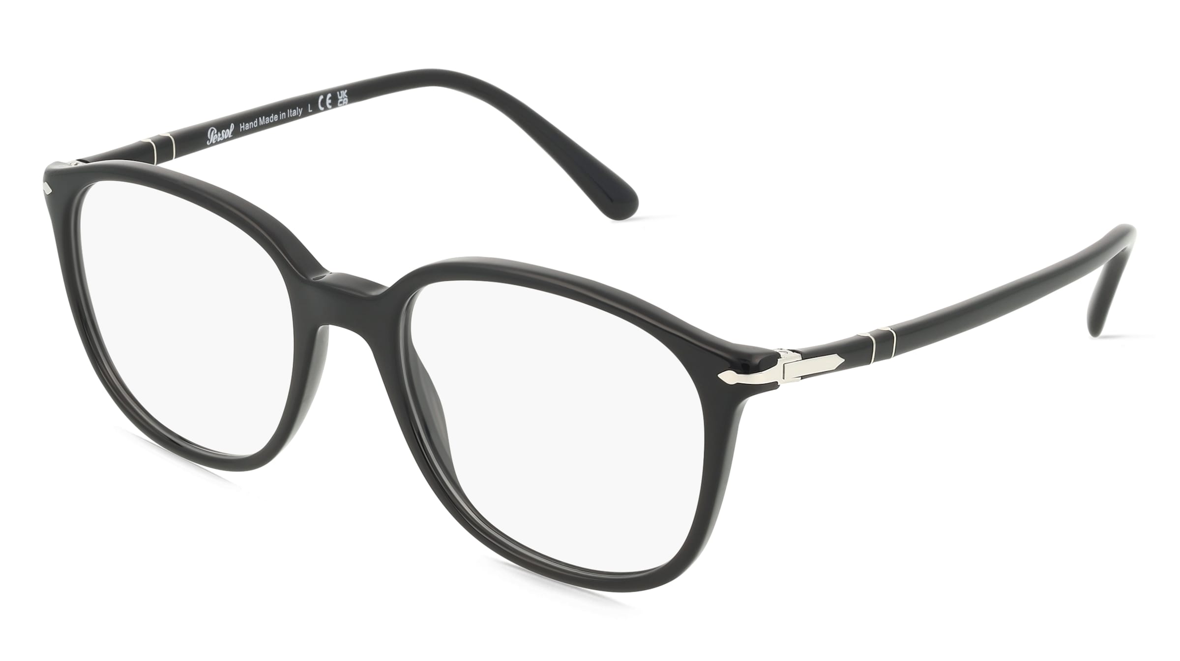 Persol 0PO3317V Unisex-Brille inkl. Gläser Vollrand Quadratisch Acetat-Gestell 53/19/145, Schwarz