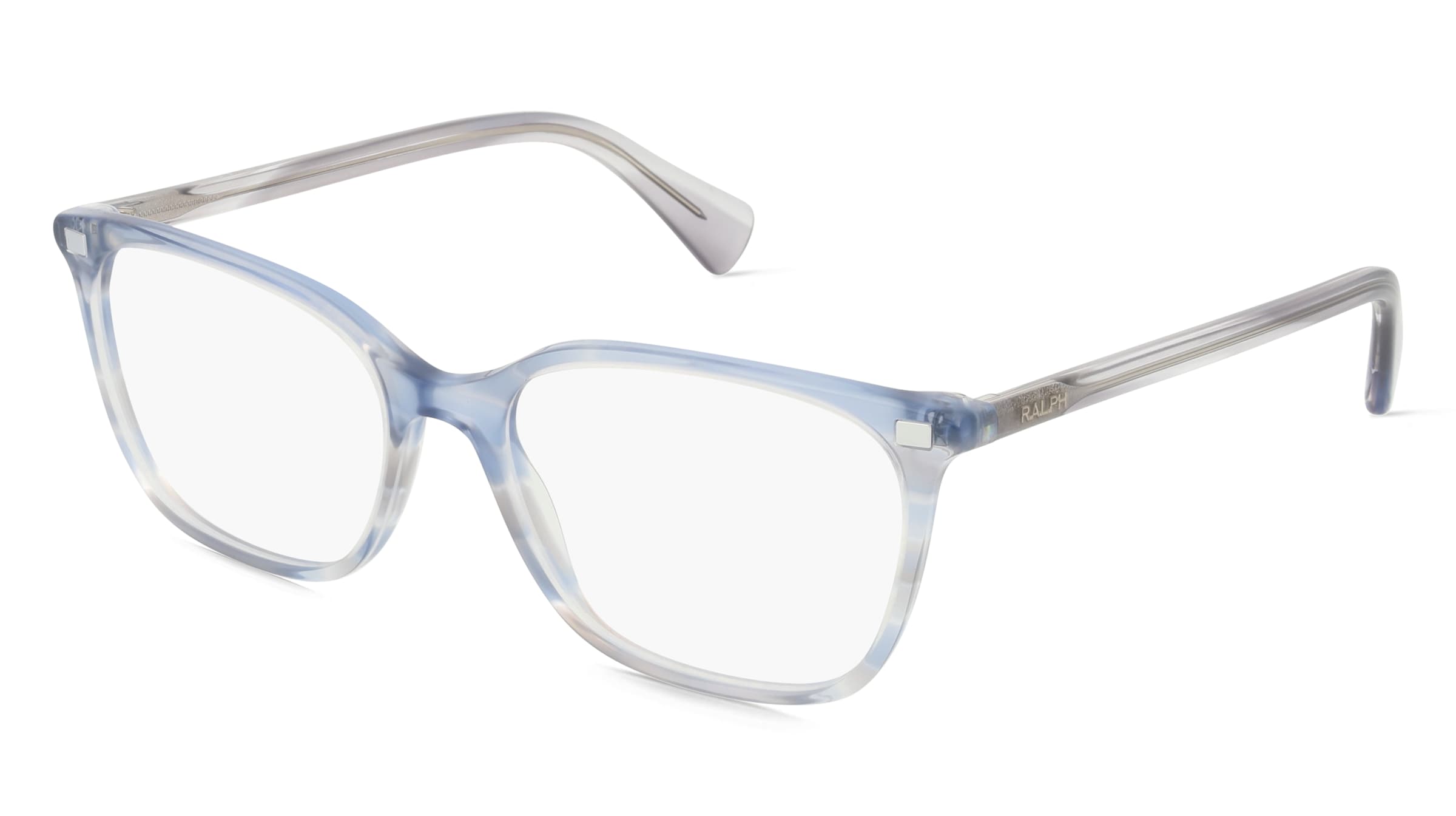 Ralph RA7142 Damen-Brille inkl. Gläser Vollrand Quadratisch Acetat-Gestell 54/17/145, Transparent