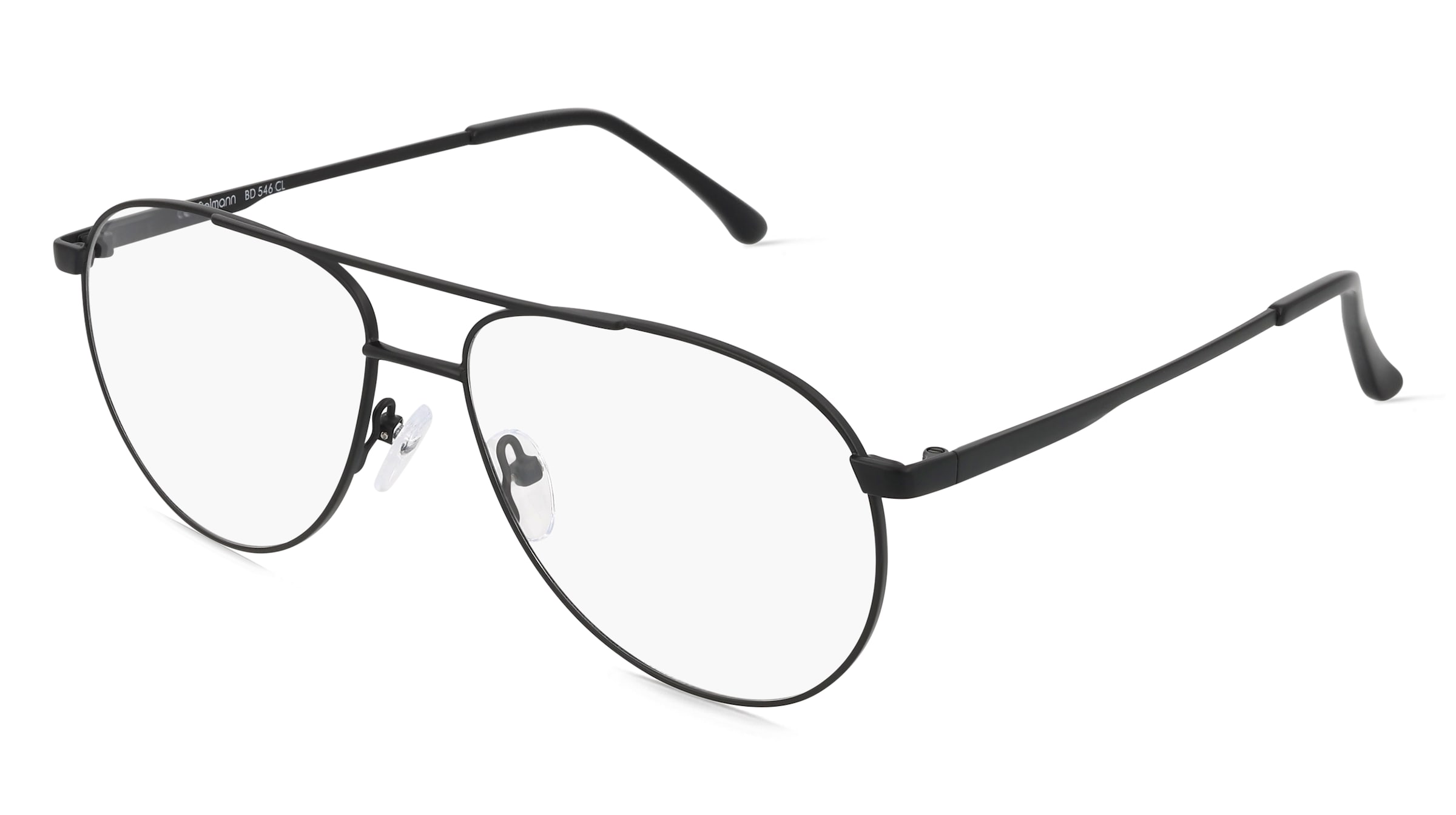 Fielmann BD 546 CL Herren-Brille inkl. Gläser Vollrand Pilot Edelstahl-Gestell 58mm/15mm/150mm, schwarz