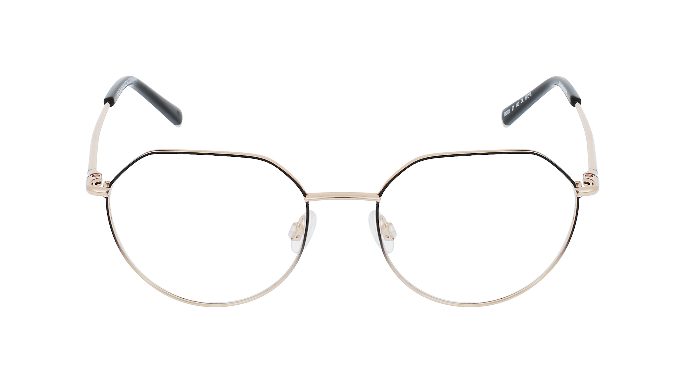 Humphrey’s eyewear 582326 Damen-Brille inkl. Gläser Vollrand Panto Metall-Gestell 49mm/18mm/140mm, gold