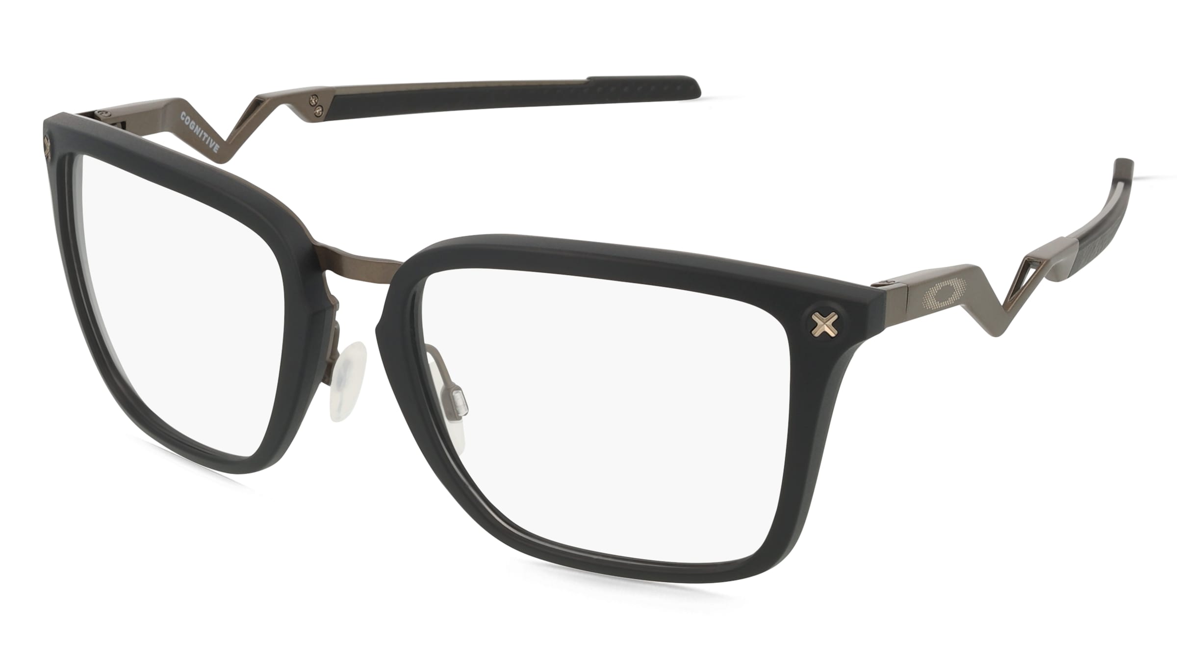 Oakley OX8162 COGNITIVE Herren-Brille inkl. Gläser Vollrand Quadratisch Titan-Gestell 56/19/132, Schwarz