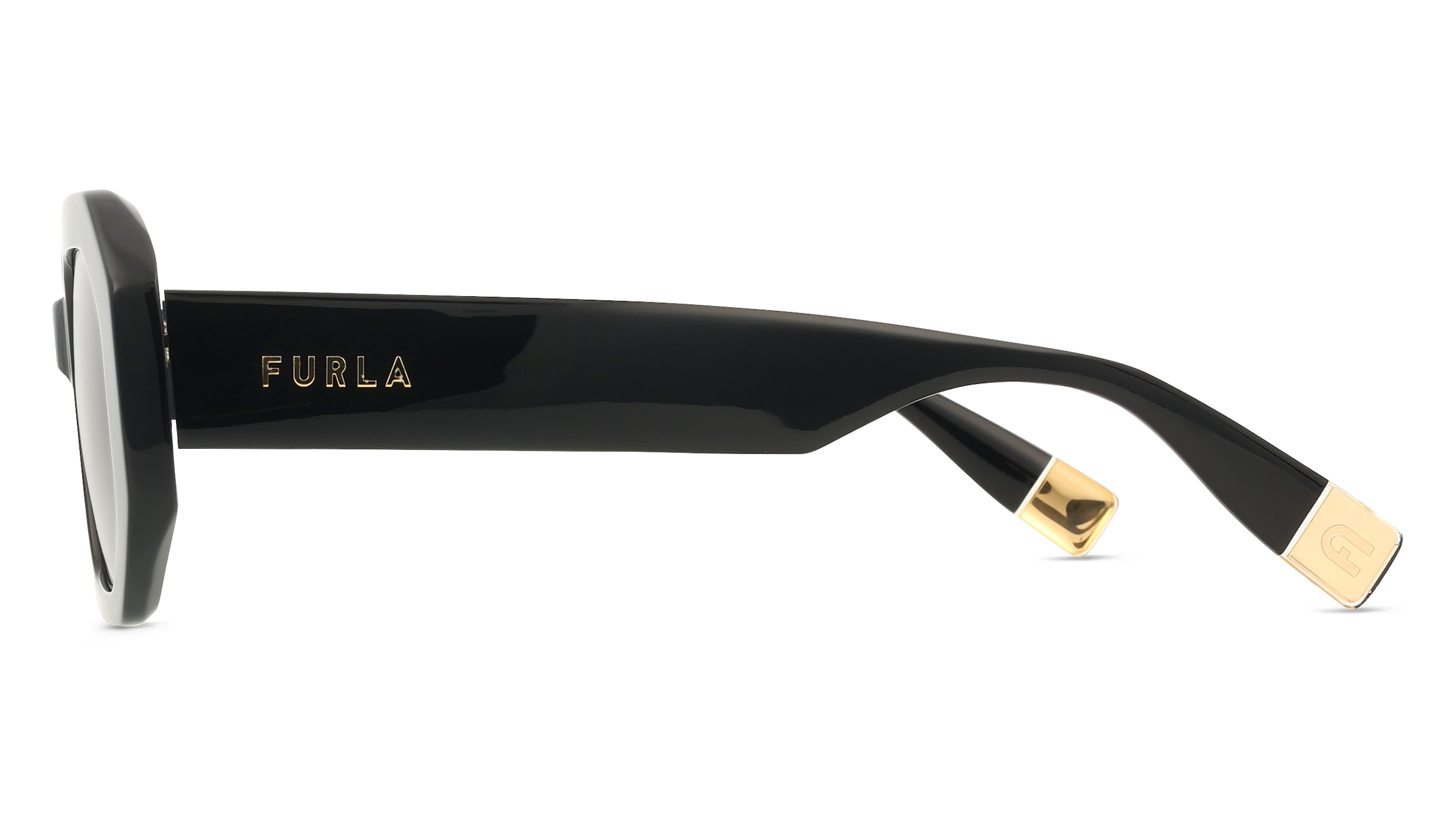 Thumbnail - Furla SFU815 Damen-Sonnenbrille Vollrand Eckig Acetat-Gestell, braun