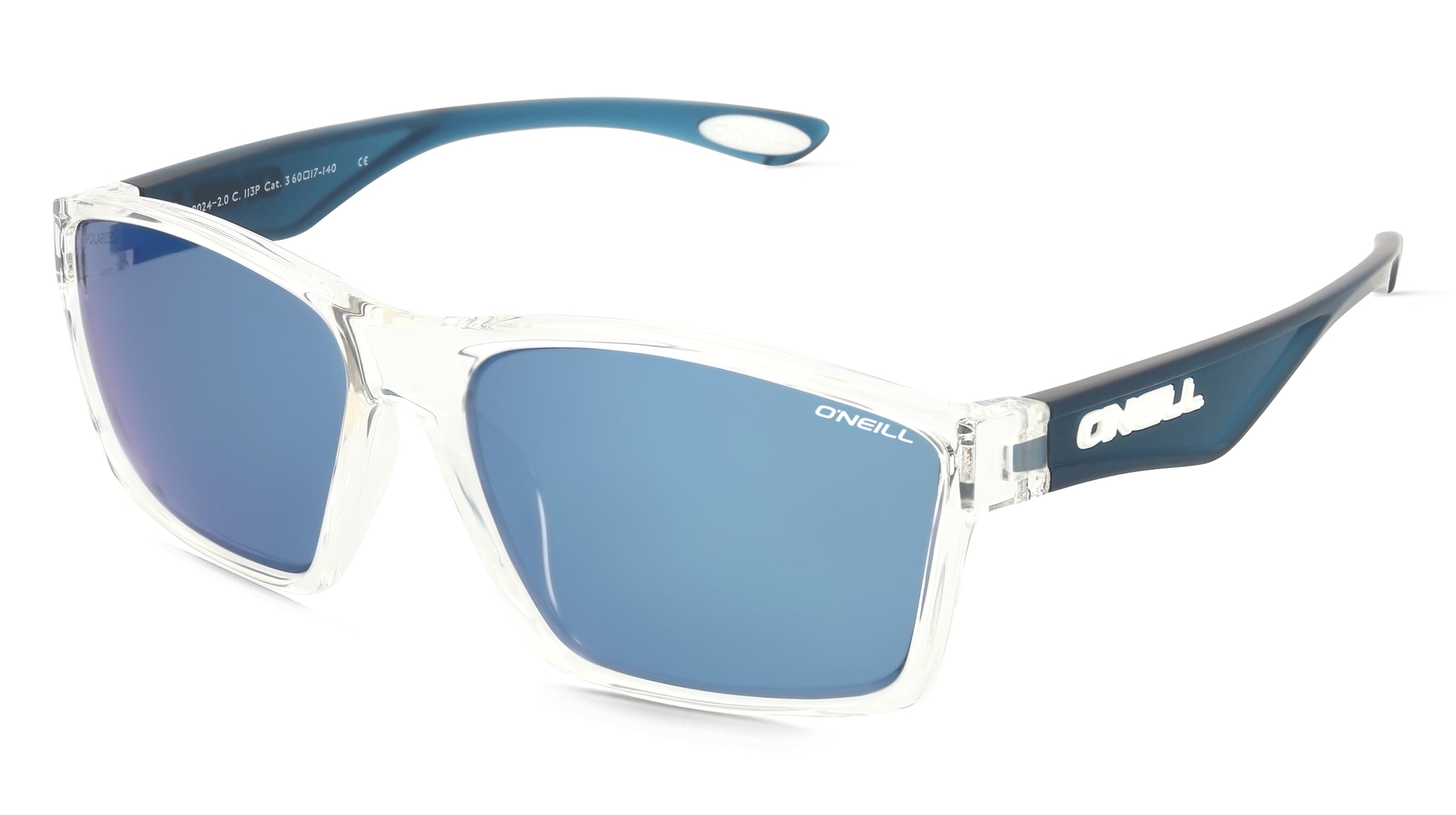 O’Neill O'Neill Ons 9024 2.0 Herren-Sonnenbrille Vollrand Quadratisch Kunststoff-Gestell, Transparent