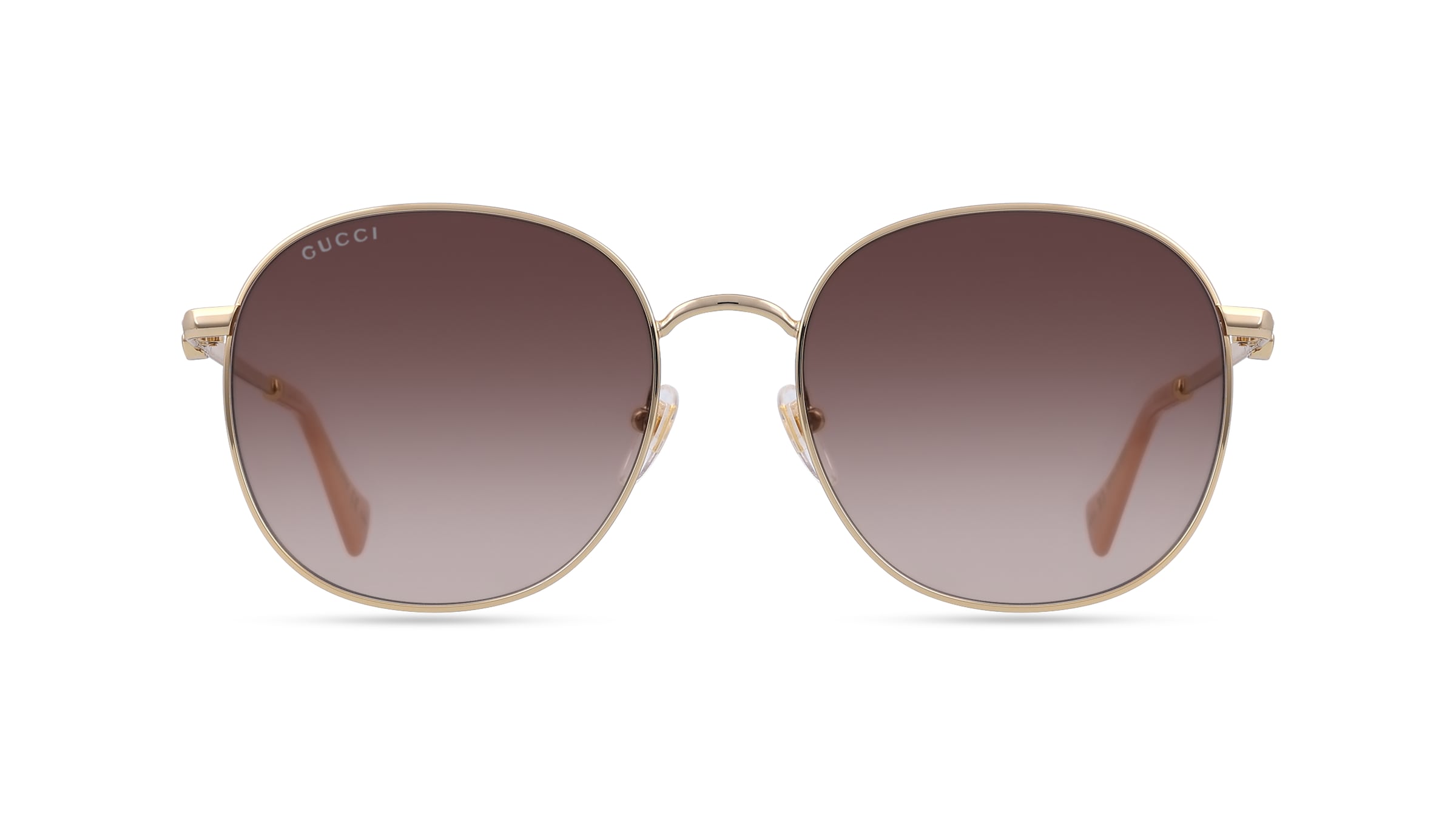 Gucci GG1142S Damen-Sonnenbrille Vollrand Oval Metall-Gestell, gold