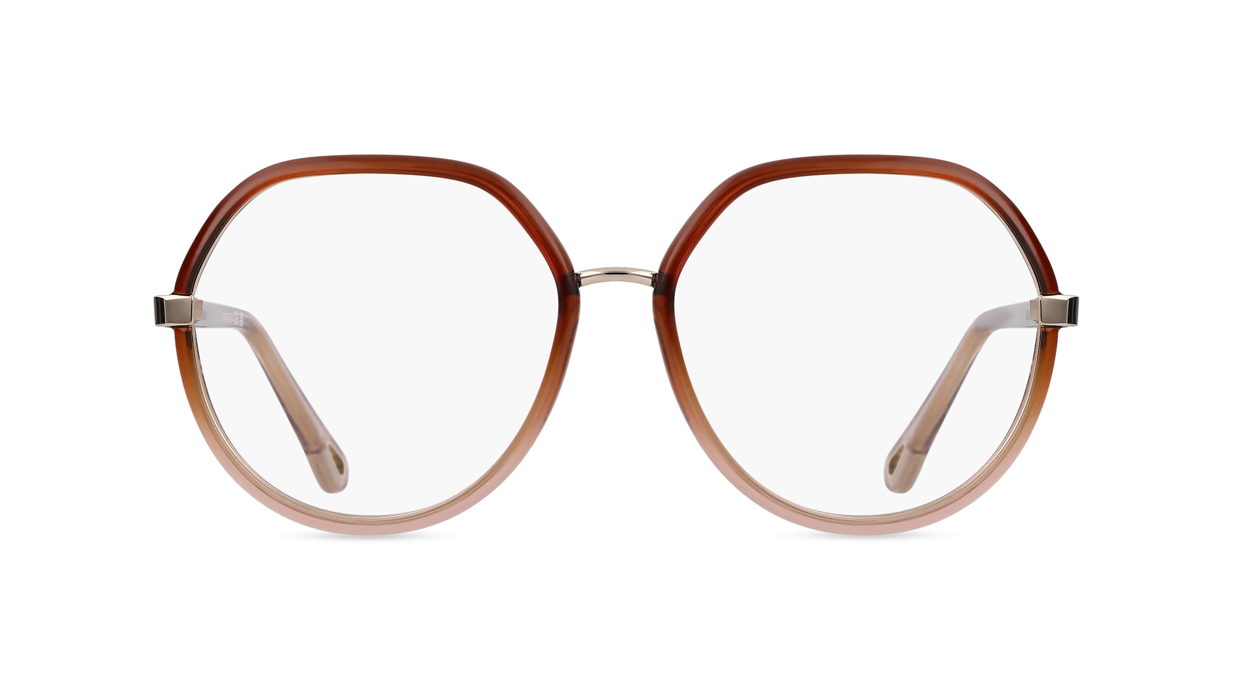 Chloé CH0131O Unisex-Brille inkl. Gläser Vollrand Panto Acetat-Gestell 54mm/16mm/140mm, braun