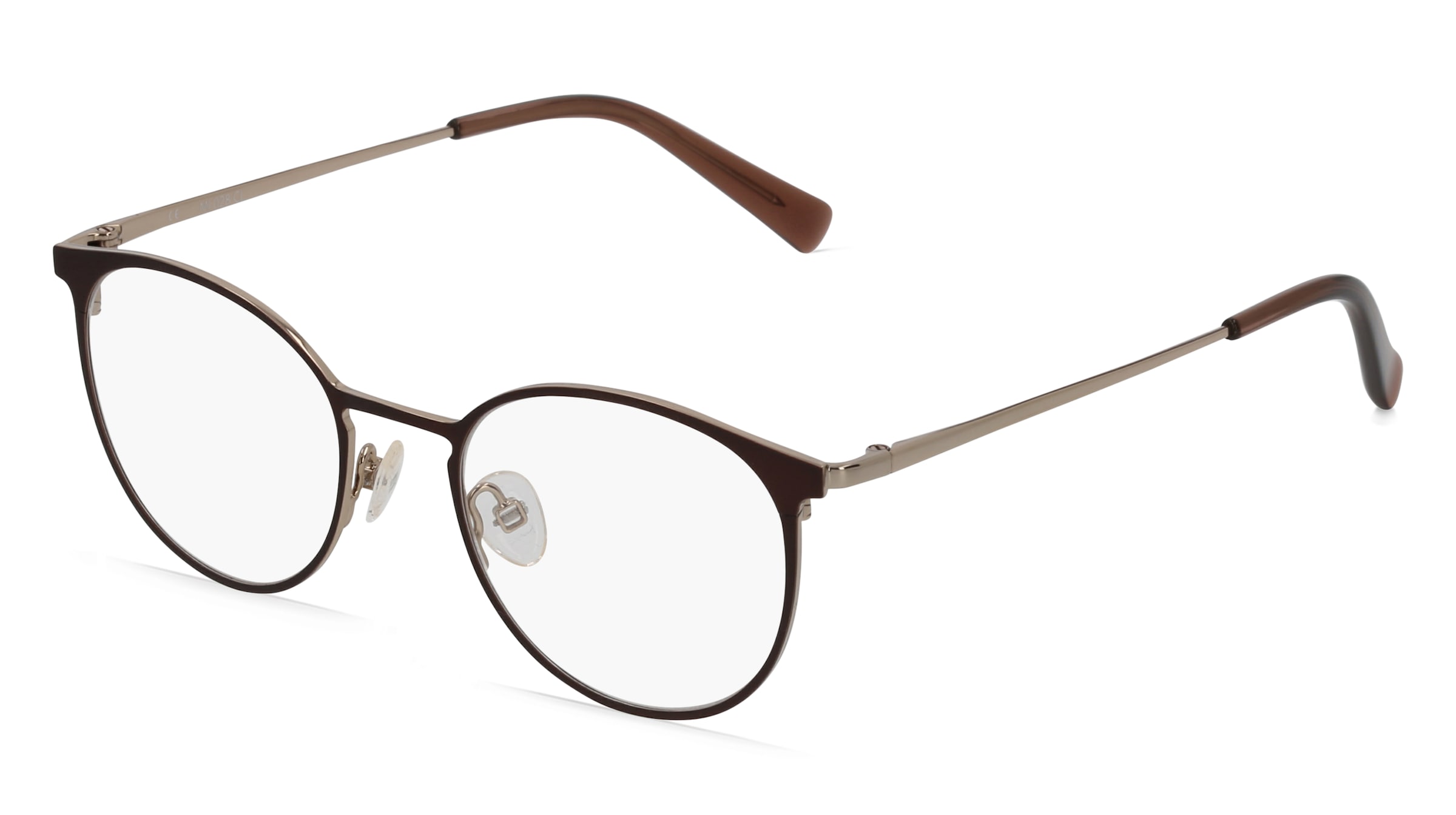 Fielmann MI 028 CL Damen-Brille inkl. Gläser Vollrand Panto Edelstahl-Gestell 46/18/135, Rot