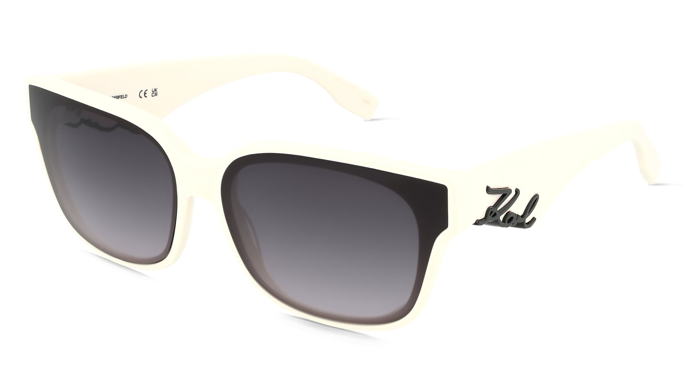 Karl Lagerfeld KL6161S Unisex-Sonnenbrille Vollrand Quadratisch Acetat-Gestell, Weiß