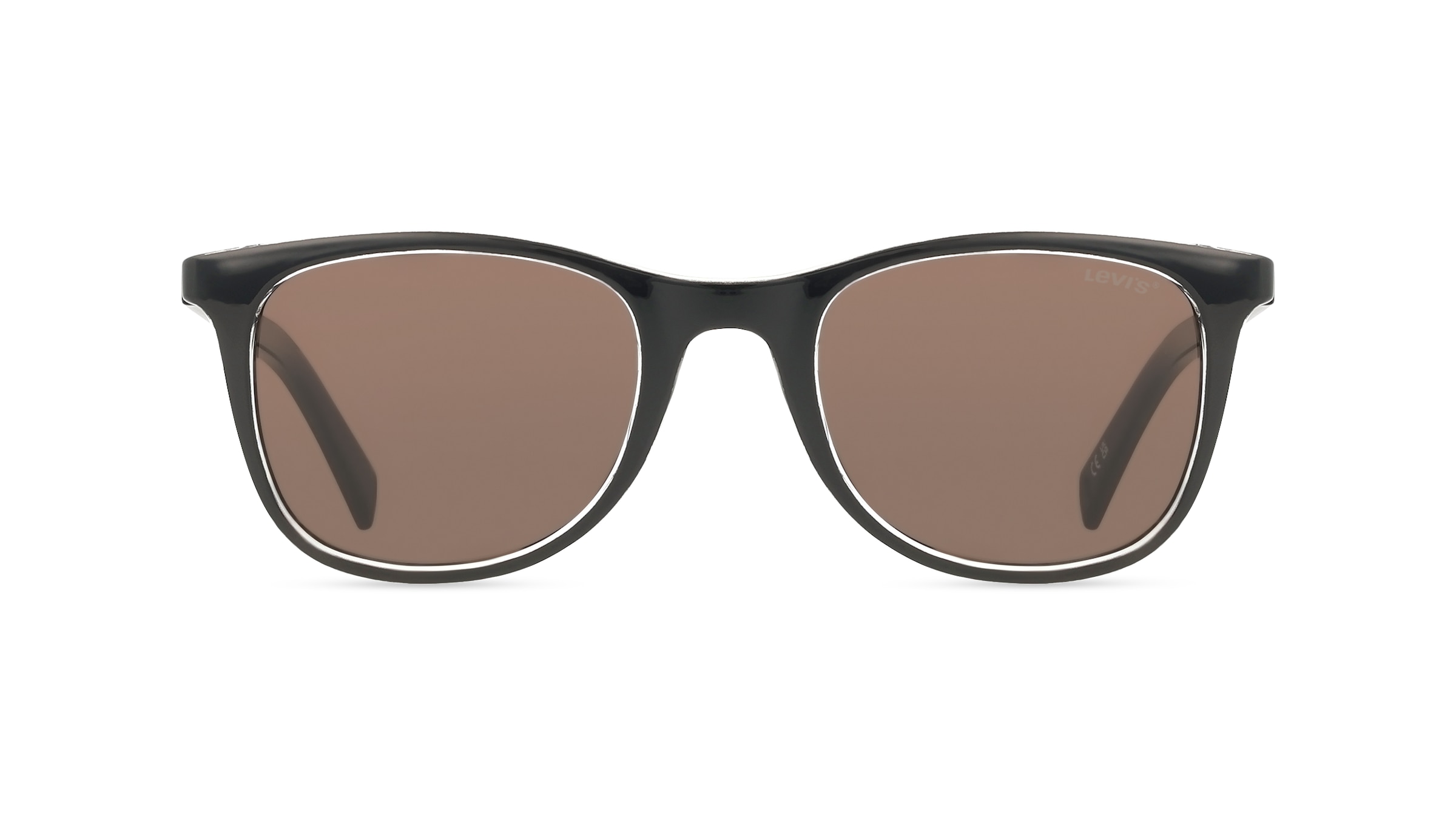 Levi’s 207196 Herren-Sonnenbrille Vollrand Eckig Kunststoff-Gestell, Schwarz