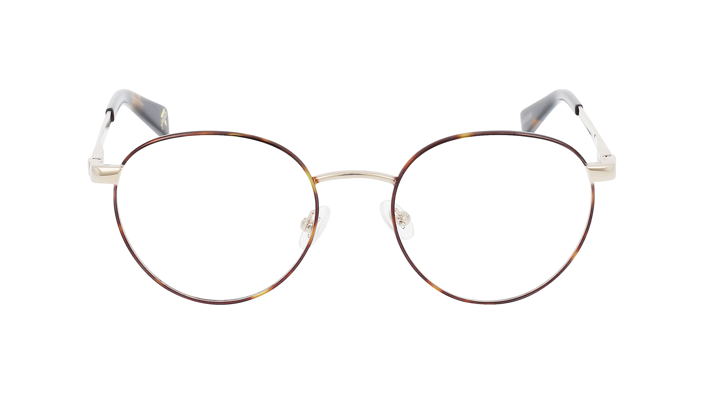 Guess GU5221 Unisex-Brille inkl. Gläser Vollrand Panto Metall-Gestell 51mm/19mm/145mm, braun