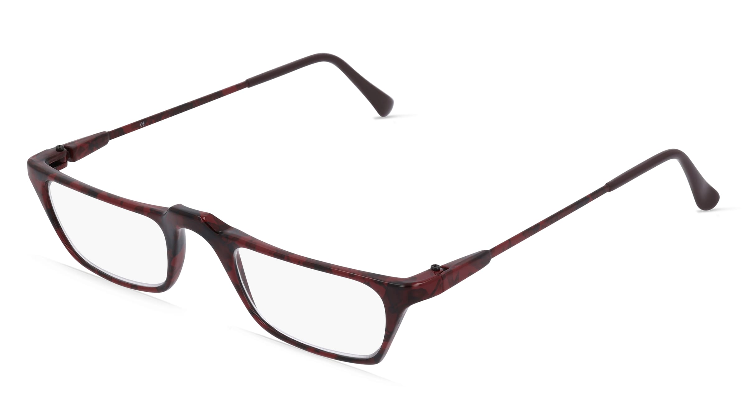 Fielmann CXC HALF 210 Unisex-Fertiglesebrille Vollrand Quadratisch Kunststoff-Gestell, Rot