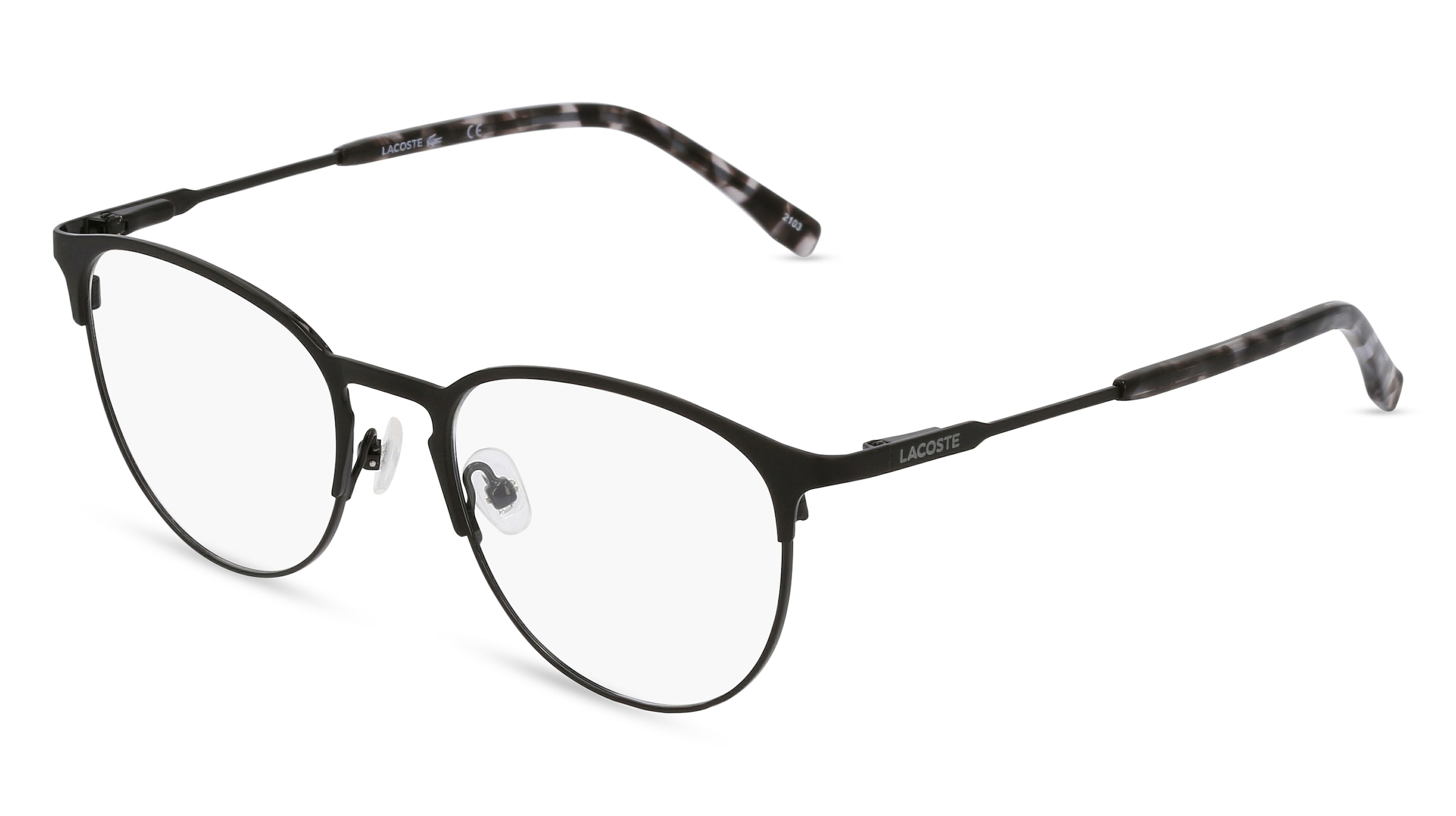 Lacoste L2251 Unisex-Brille inkl. Gläser Vollrand Panto Metall-Gestell 52/18/140, Schwarz