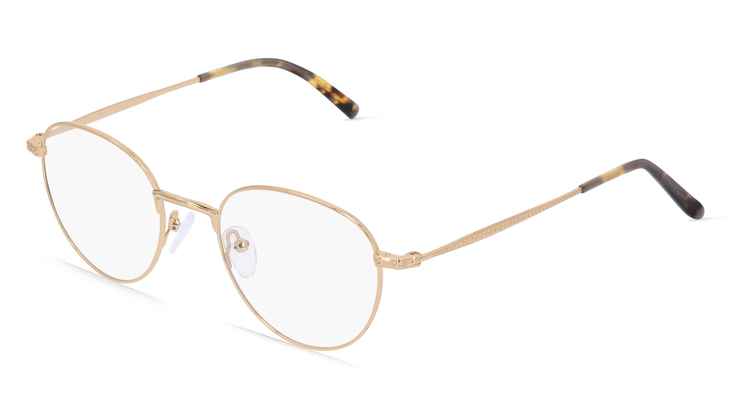 Fielmann BD 532 CL Unisex-Brille inkl. Gläser Vollrand Panto Edelstahl-Gestell 49/21/140, Gold