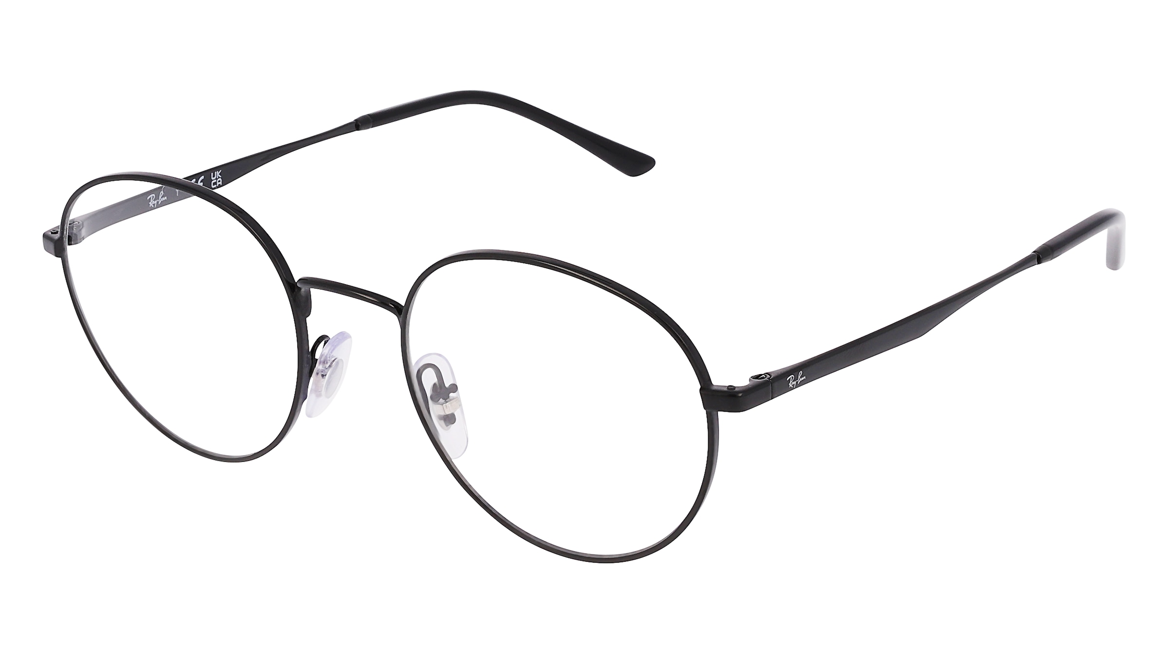Ray-Ban RB 3681 V Unisex-Brille inkl. Gläser Vollrand Panto Metall-Gestell 50/20/145, Schwarz
