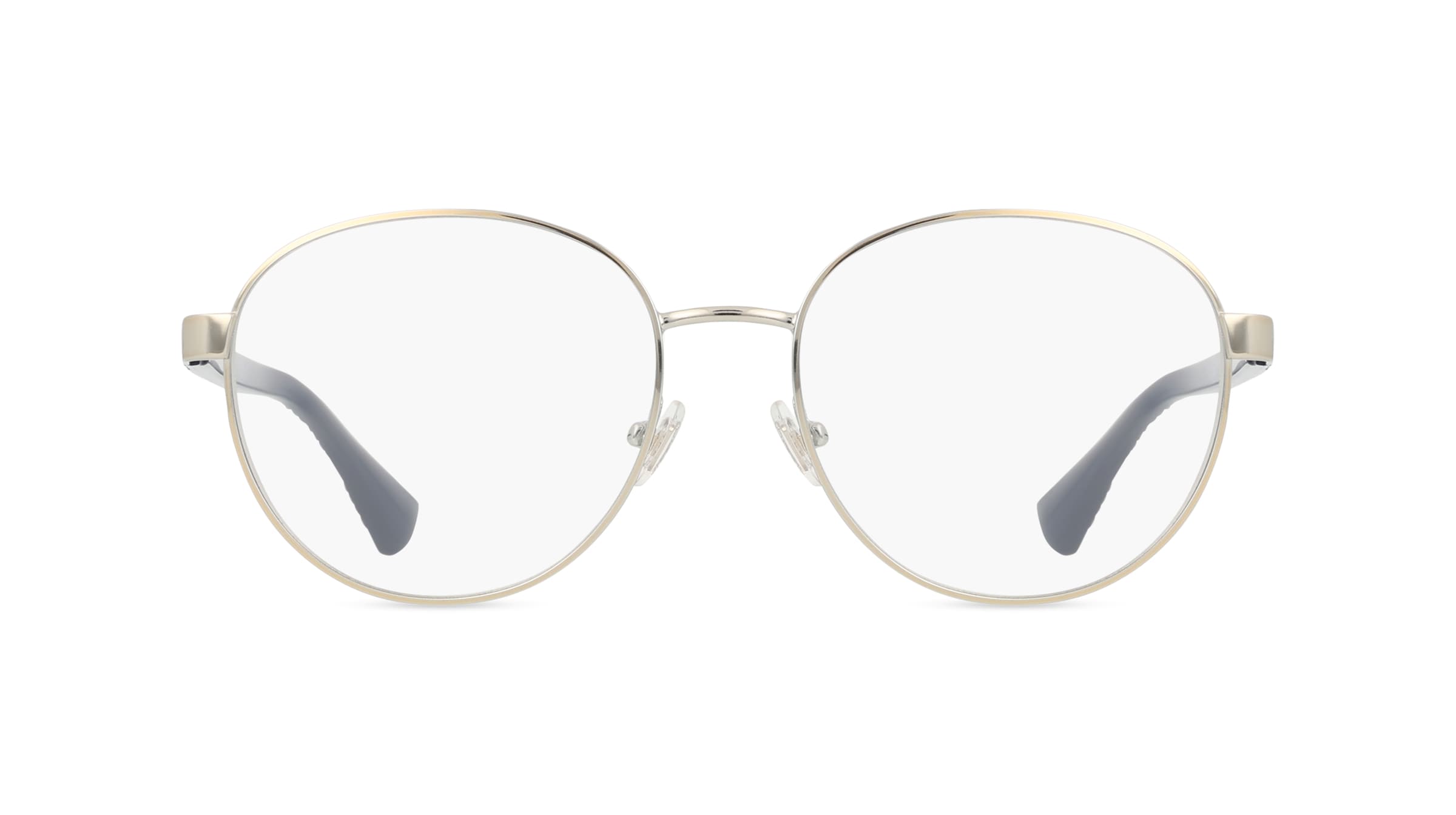 Ralph RA6050 Damen-Brille inkl. Gläser Vollrand Panto Metall-Gestell 53mm/17mm/140mm, silber