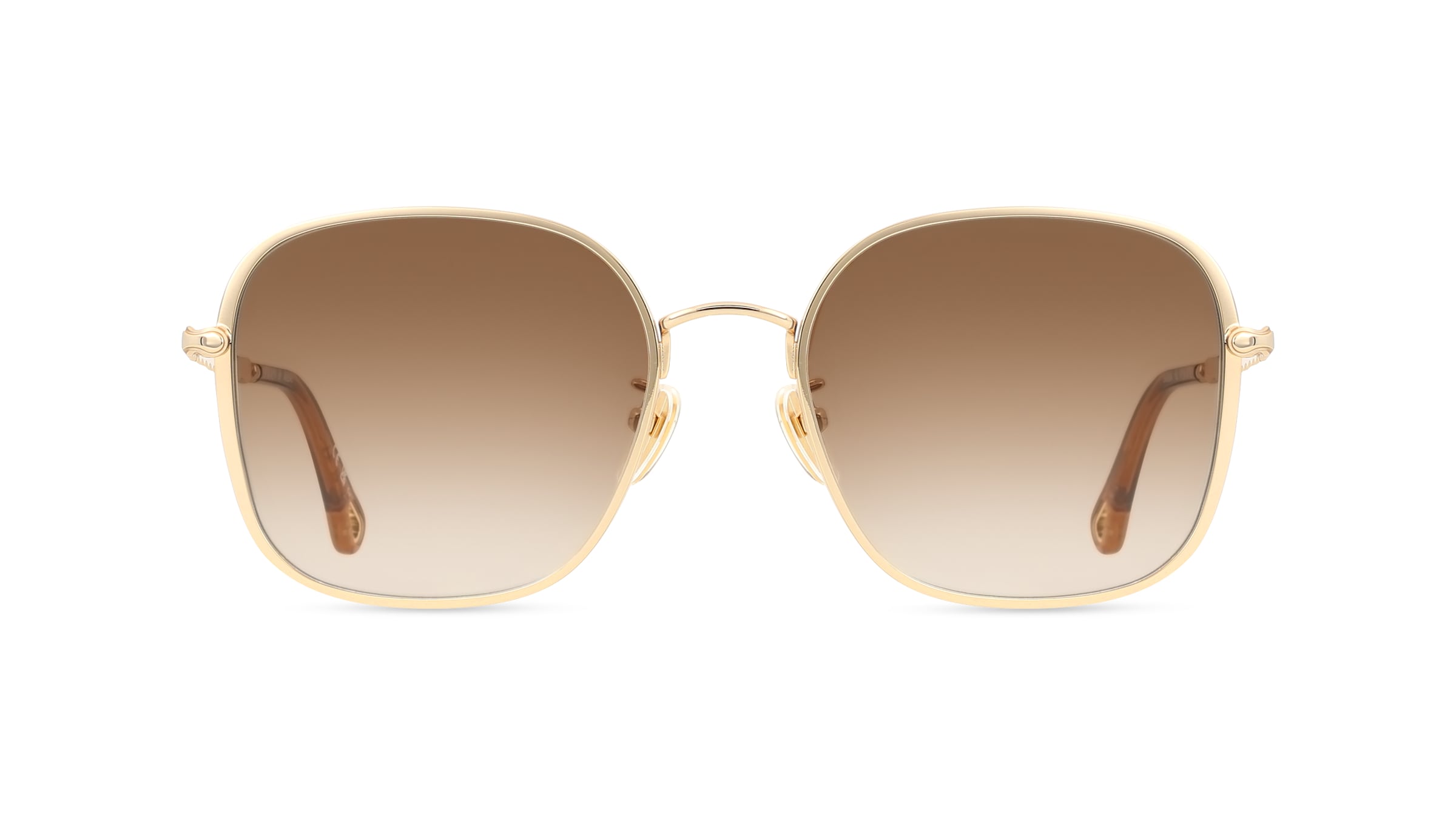 Chloé CH0255SK Damen-Sonnenbrille Vollrand Eckig Metall-Gestell, gold