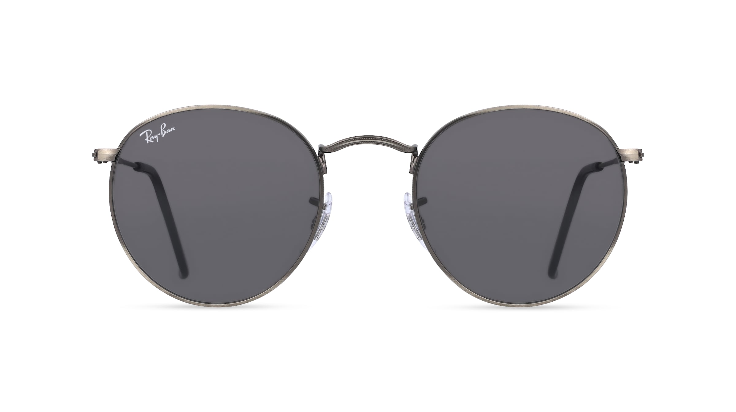 Ray-Ban RB3447 Herren-Sonnenbrille Vollrand Rund Metall-Gestell, grau