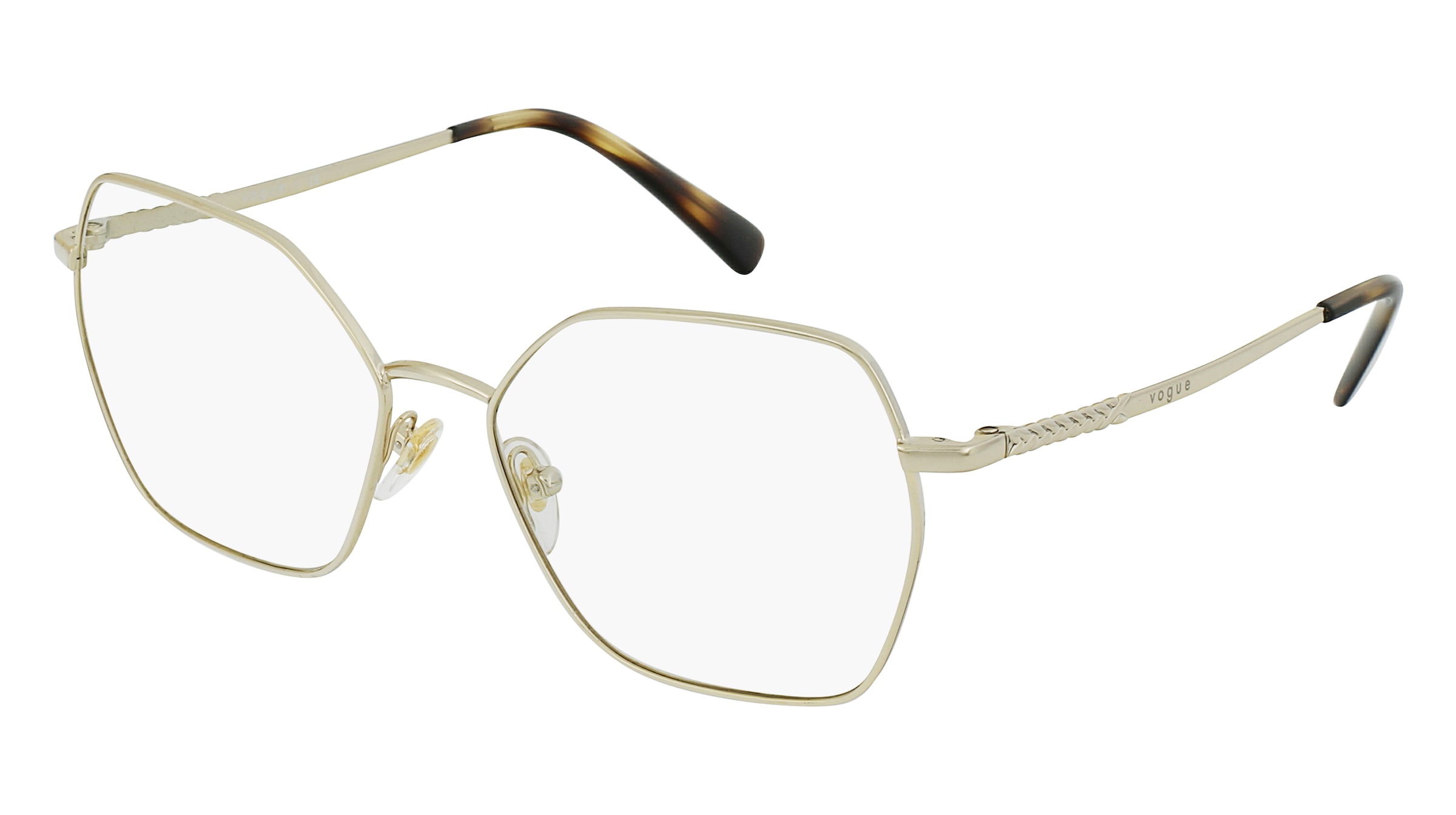 Vogue VO4196 Damen-Brille inkl. Gläser Vollrand Geometrisch Metall-Gestell 53/16/140, Gold