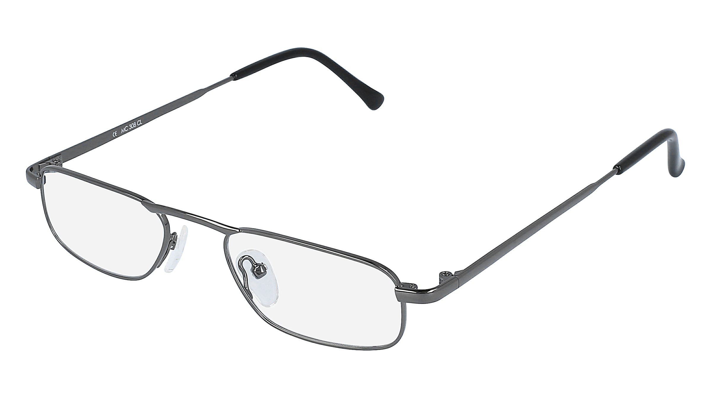 Fielmann MC 308 CL Herren-Brille inkl. Gläser Vollrand Halb Metall-Gestell 46/19/135, Grau