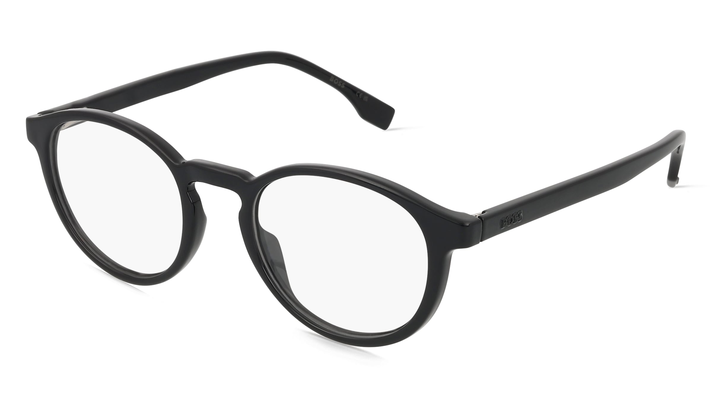 Boss 1650 Unisex-Brille inkl. Gläser Vollrand Panto Kunststoff-Gestell 49/21/145, Schwarz