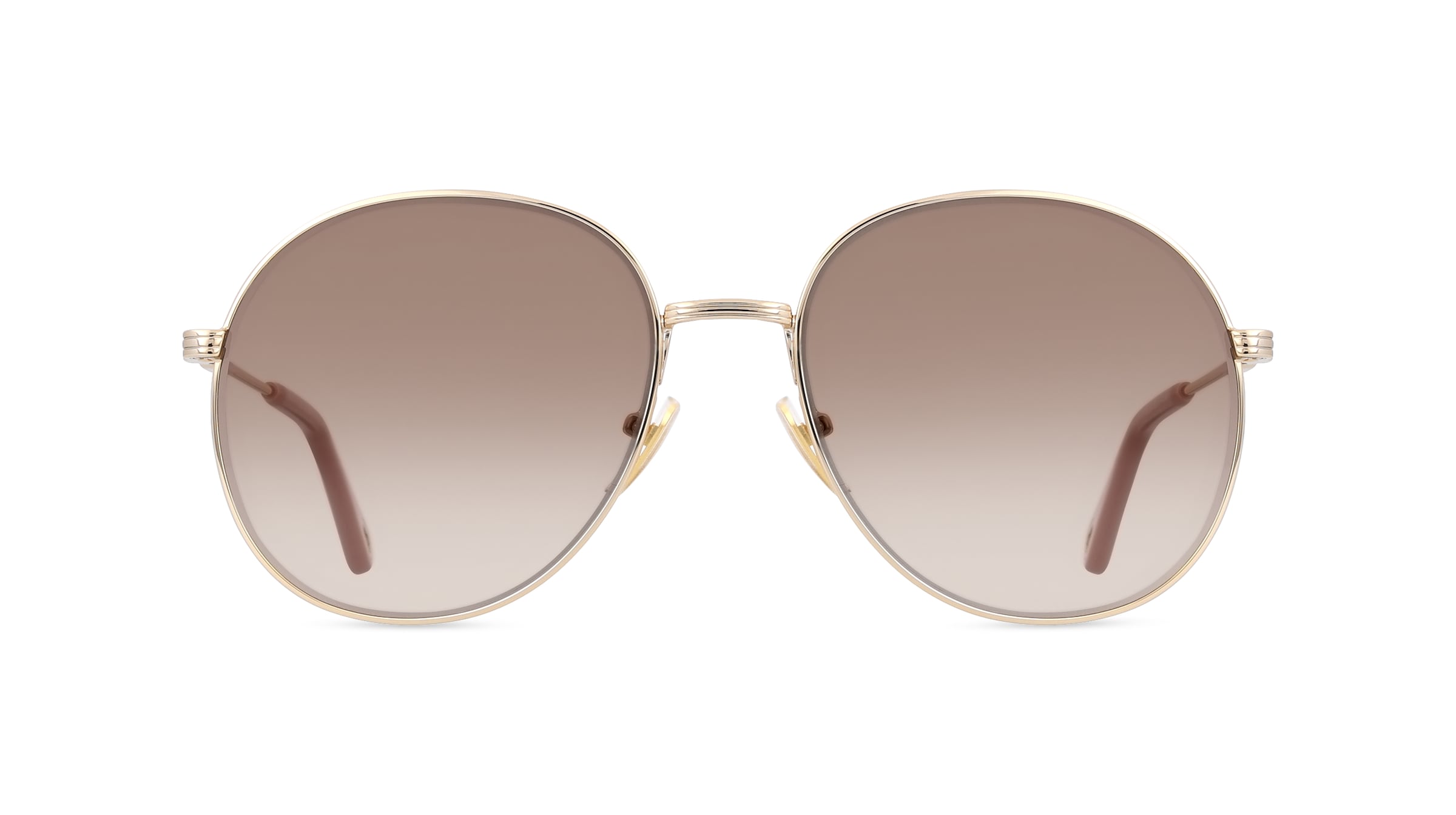 Chloé CH0178S Damen-Sonnenbrille Vollrand Rund Metall-Gestell, gold