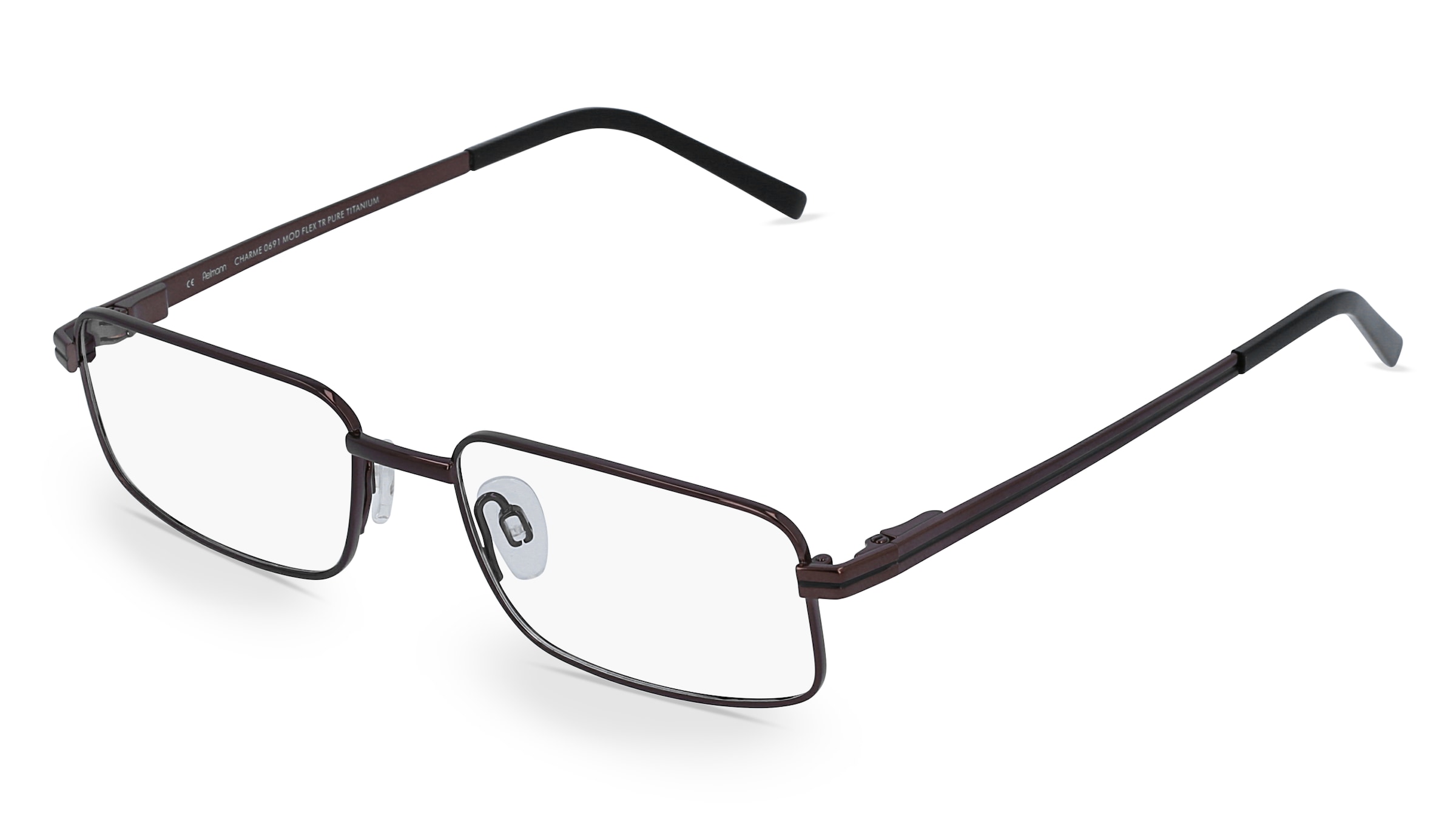 Fielmann CHARME 0691 MOD FLEX TR Herren-Brille inkl. Gläser Vollrand Quadratisch Titan-Gestell 51/17/140, Braun