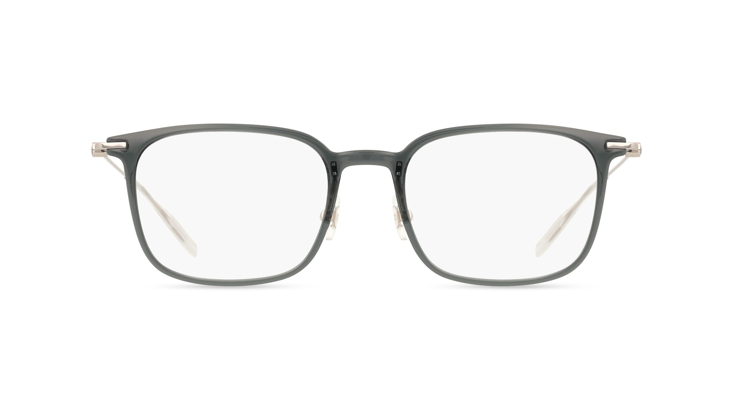 Montblanc MB0100O Herren-Brille inkl. Gläser Vollrand Eckig Kunststoff-Gestell 52mm/21mm/150mm, Grau