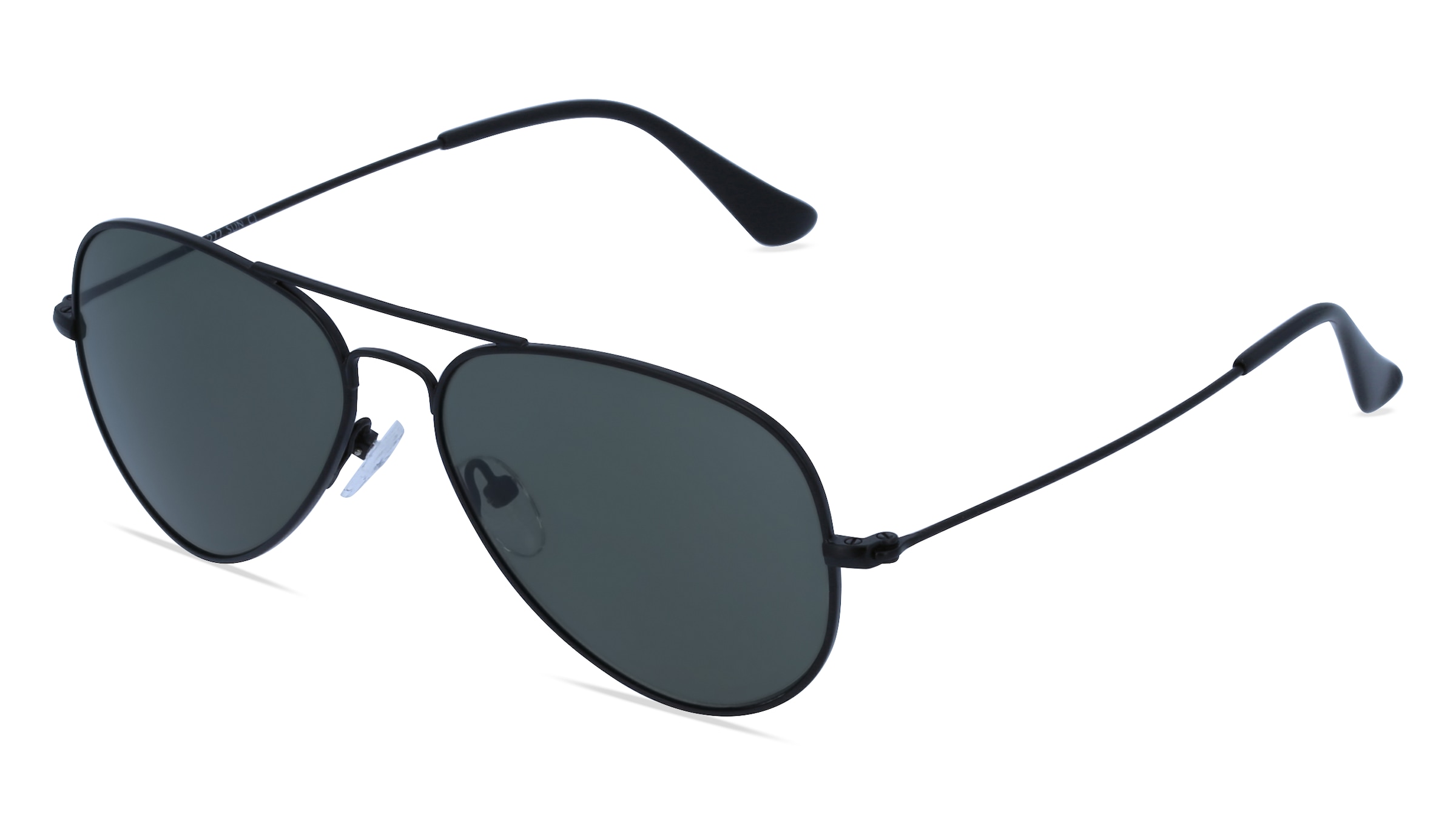 Fielmann BD 277 SUN CL Unisex-Sonnenbrille Vollrand Pilot Edelstahl-Gestell, schwarz