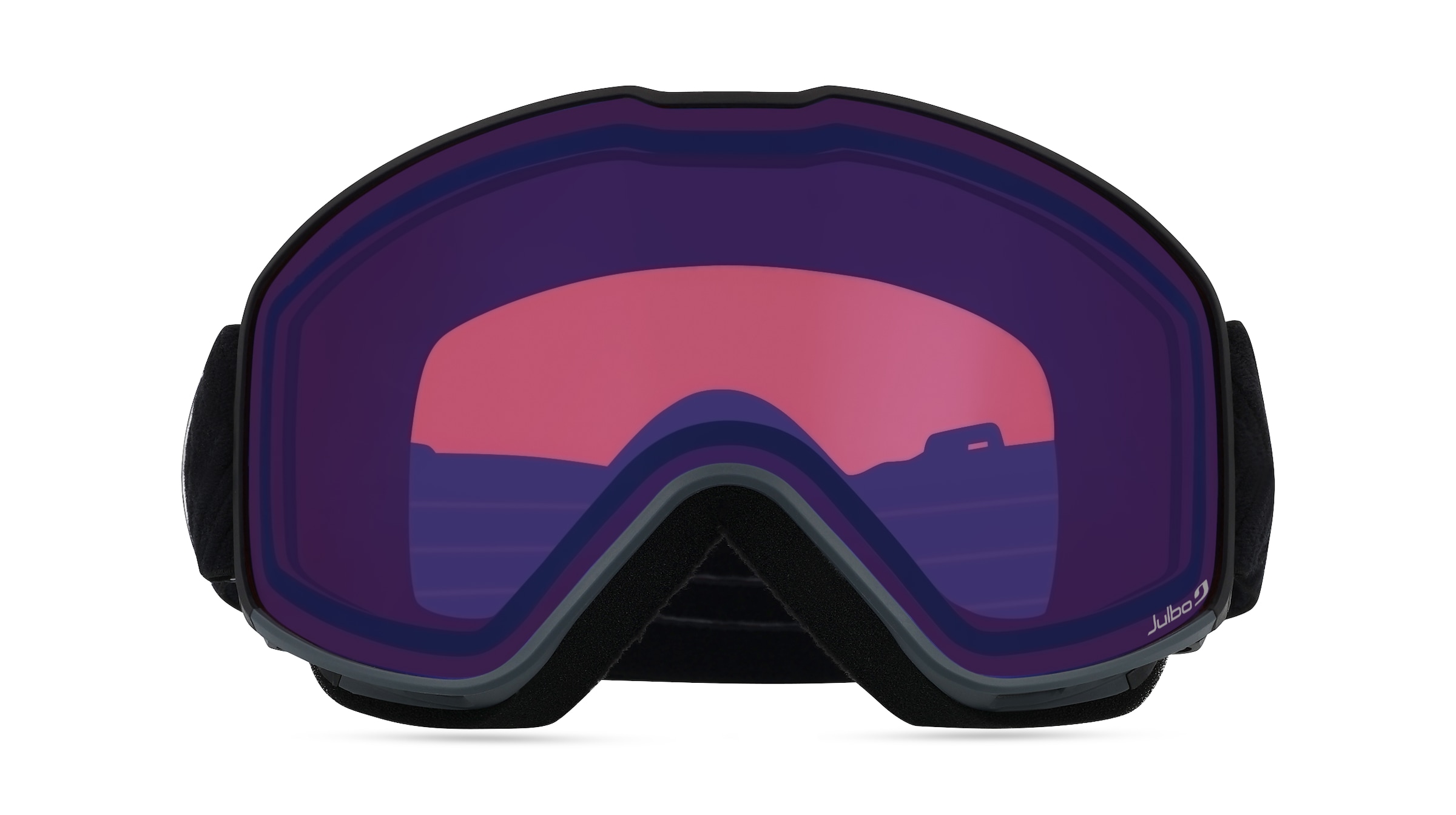 Julbo ALPHA J761  Unisex-Skibrille Vollrand Monoscheibe Kunststoff-Gestell, schwarz