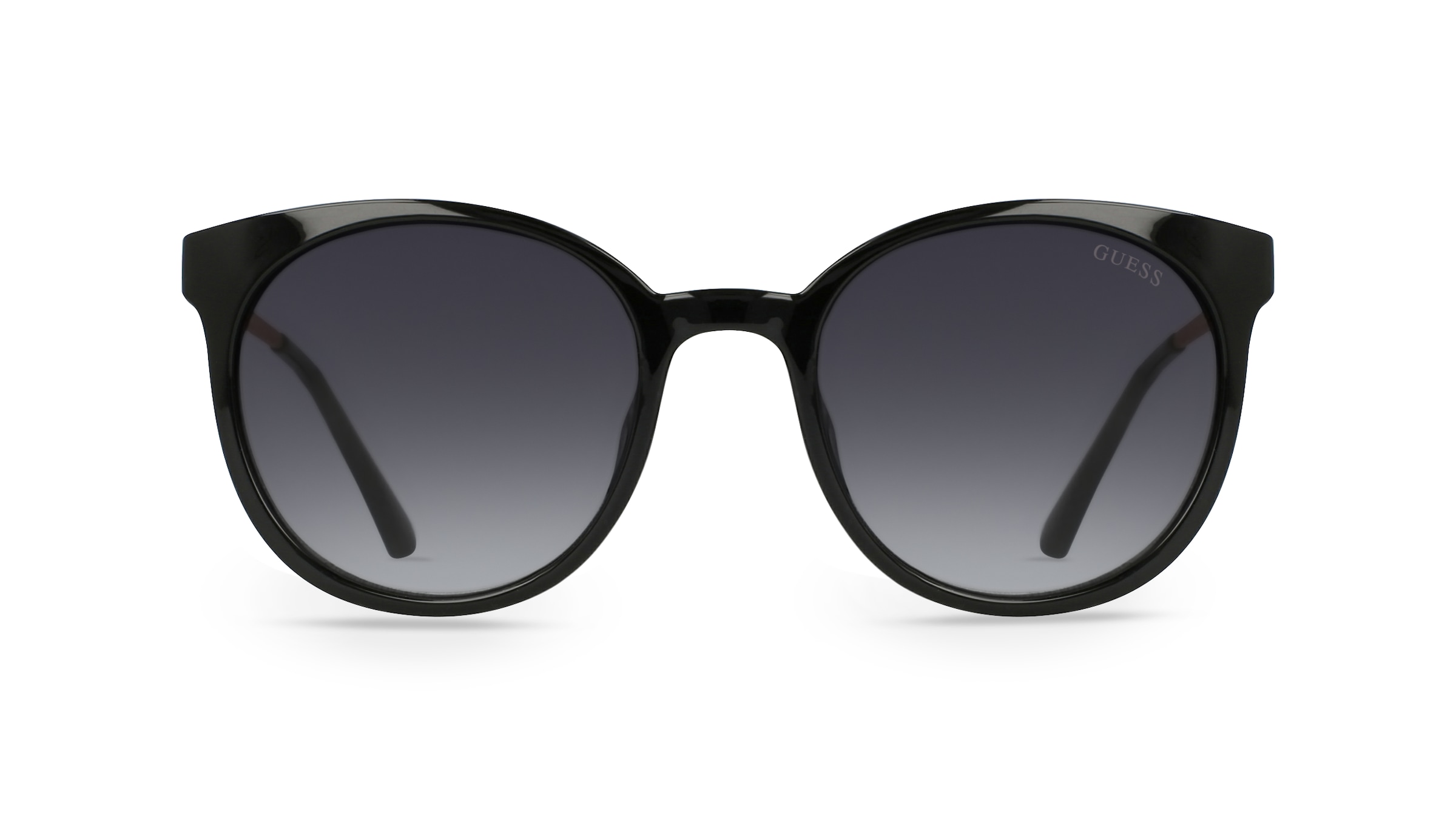 Guess GU7503 Damen-Sonnenbrille Vollrand Rund Kunststoff-Gestell, schwarz