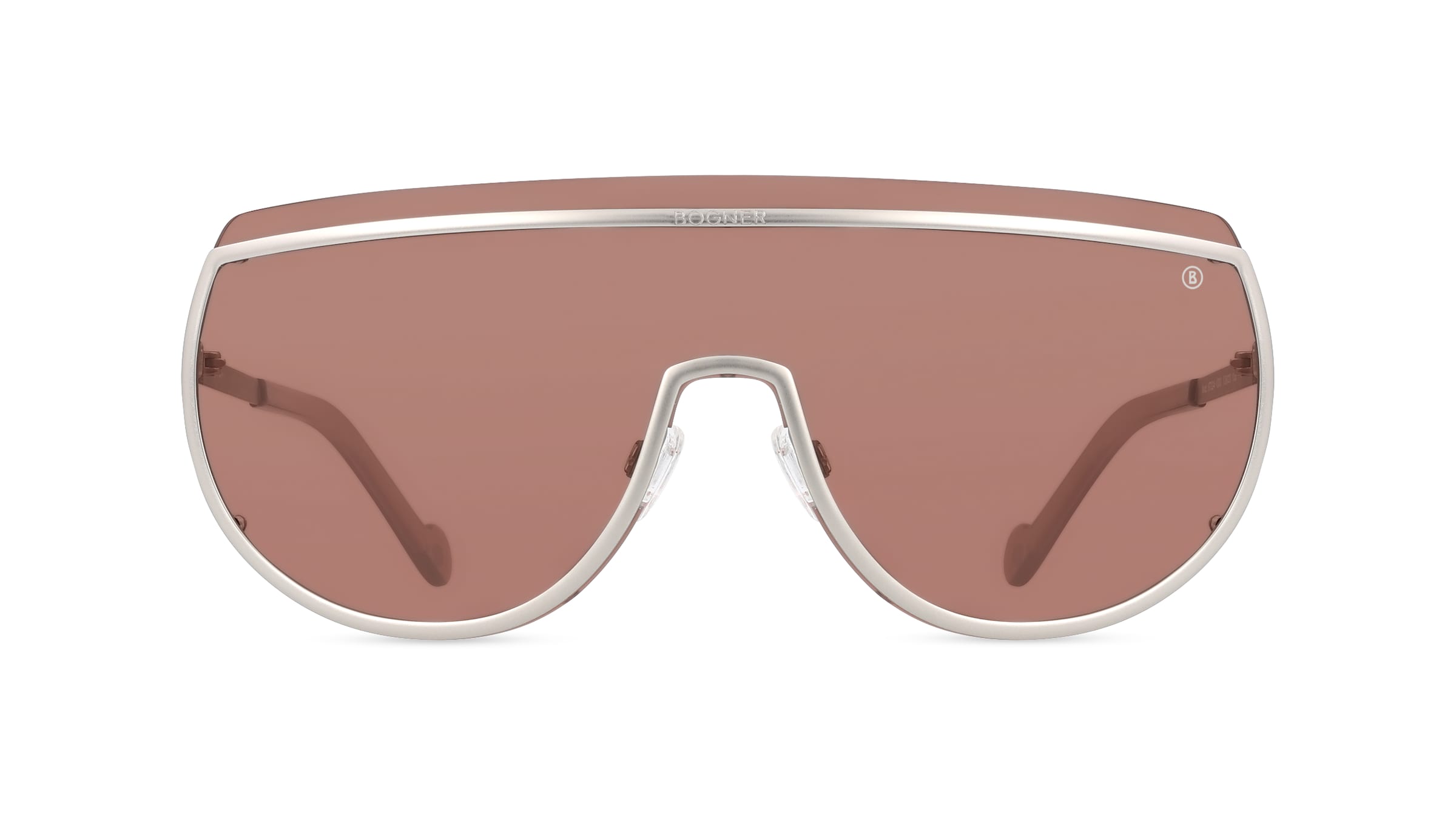 Bogner BO 7324 Unisex-Sonnenbrille Vollrand Monoscheibe Metall-Gestell, silber