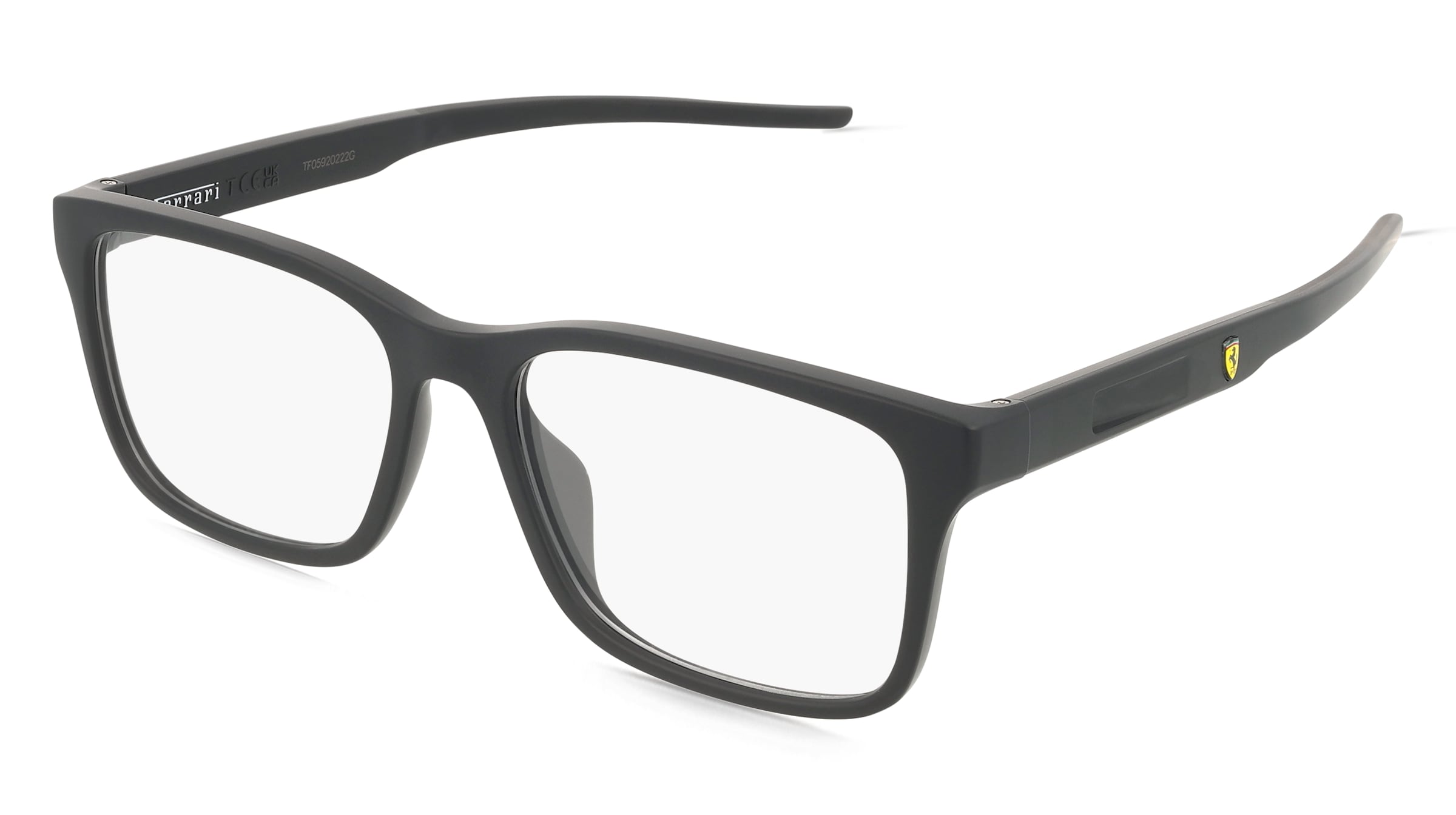 Scuderia Ferrari FZ8010U Herren-Brille inkl. Gläser Vollrand Quadratisch Kunststoff-Gestell 56/17/145, Schwarz