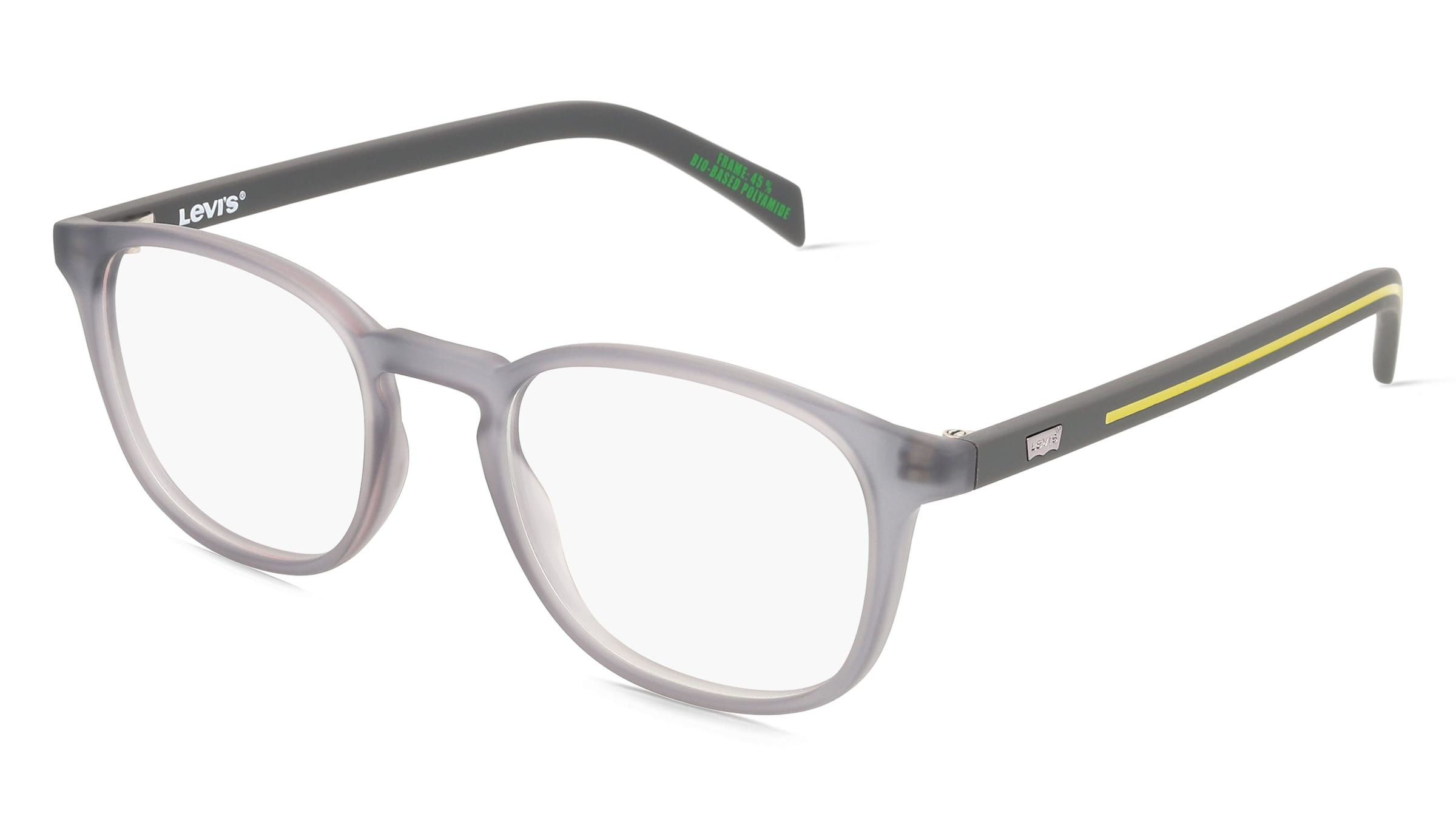 Levi’s LV 5069 Herren-Brille inkl. Gläser Vollrand Eckig Kunststoff-Gestell 49/20/145, Grau
