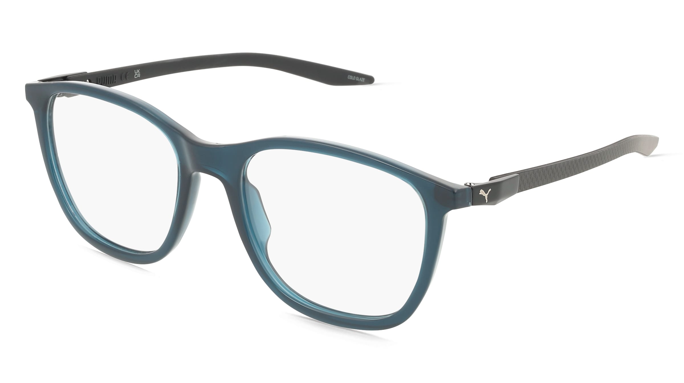 Puma PU0458O Herren-Brille inkl. Gläser Vollrand Quadratisch Kunststoff-Gestell 54/19/140, Grün