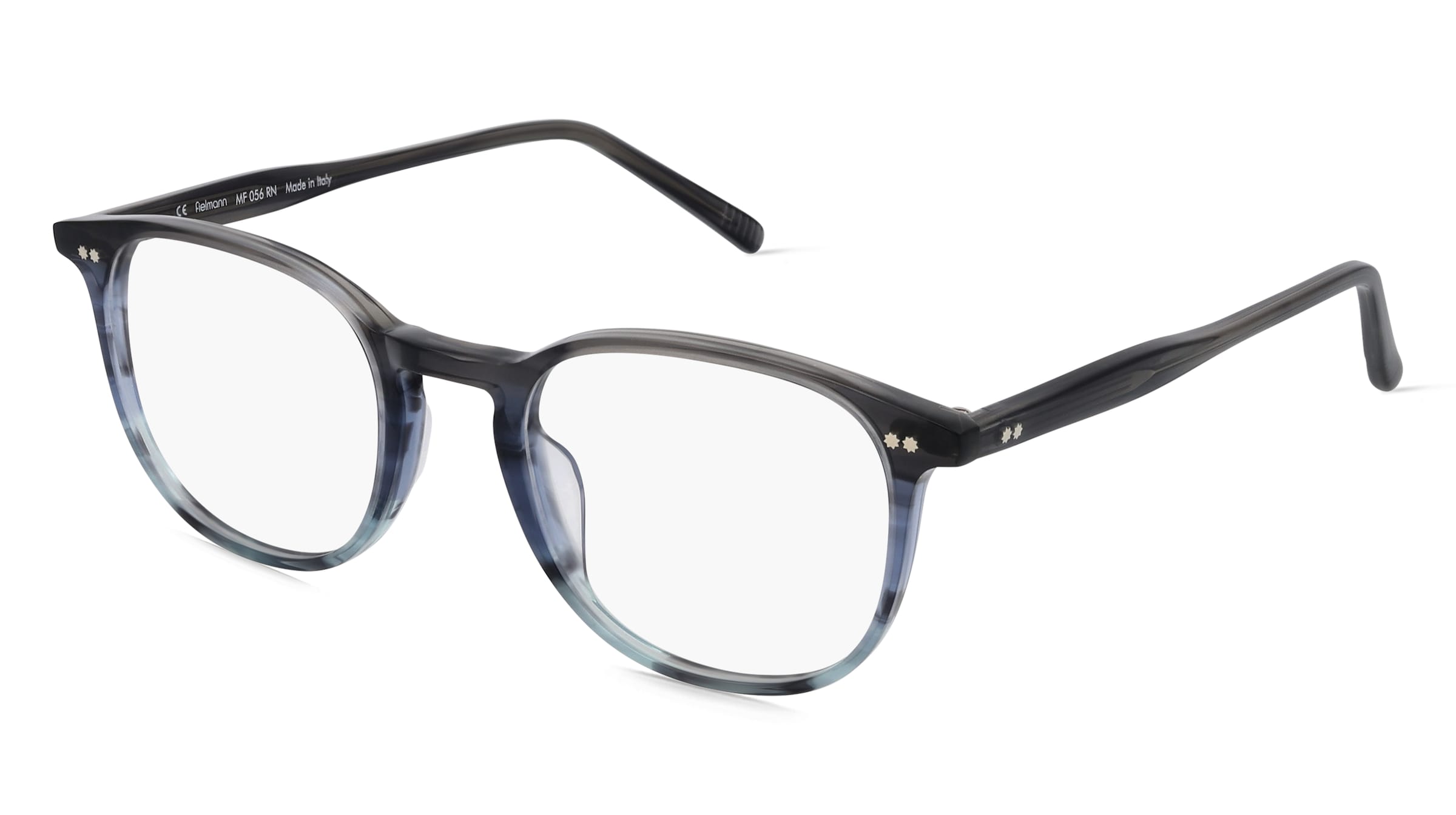Fielmann MF 056 RN Herren-Brille inkl. Gläser Vollrand Panto Kunststoff-Gestell 50/21/145, Blau