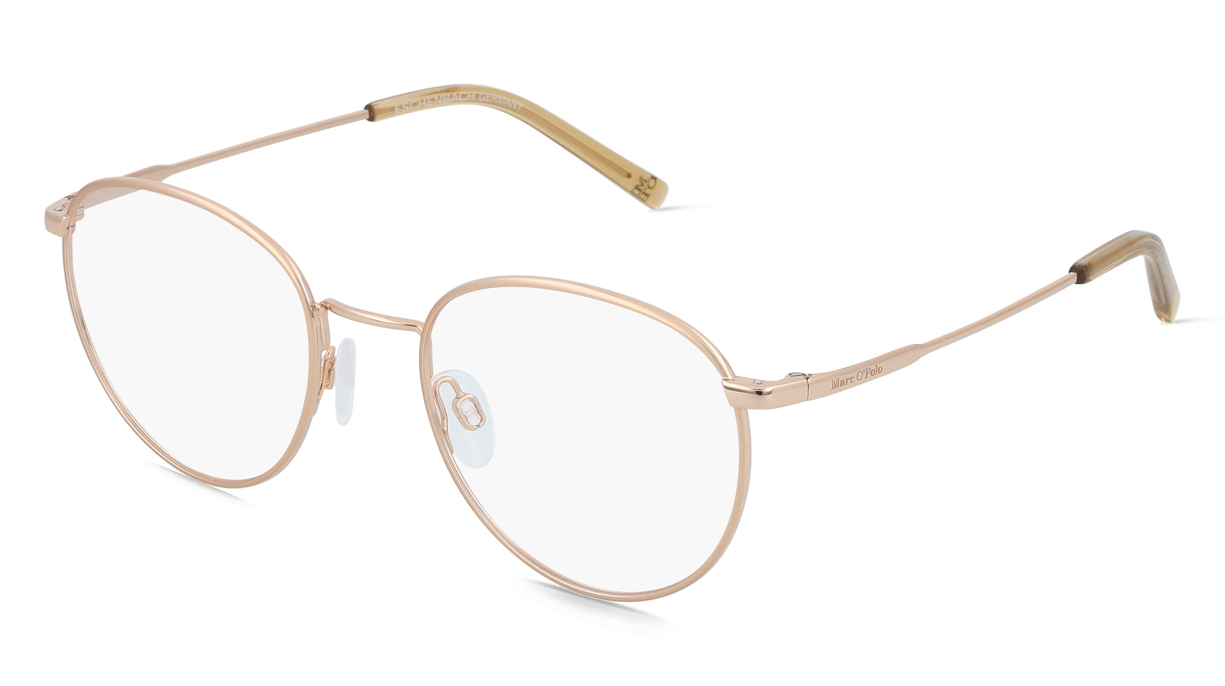 Marc O’Polo Eyewear 502222 Unisex-Brille inkl. Gläser Vollrand Panto Metall-Gestell 49/19/140, Gold