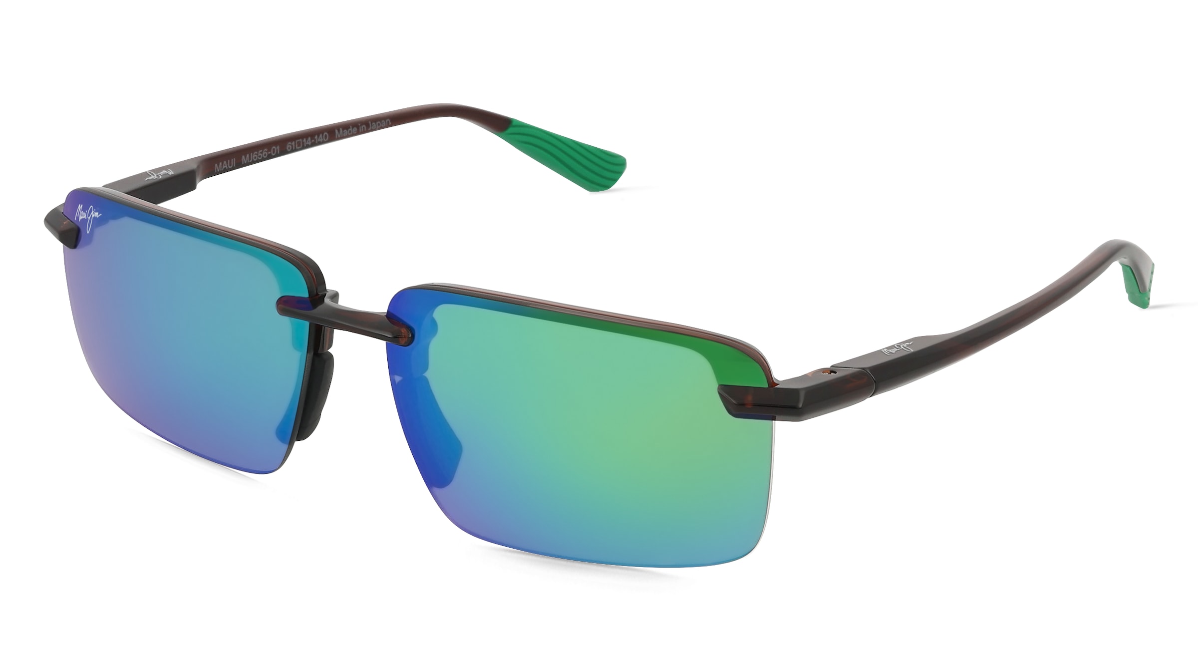 Maui Jim MJ0656SA Unisex-Sonnenbrille Vollrand Quadratisch Nylon-Gestell, Braun