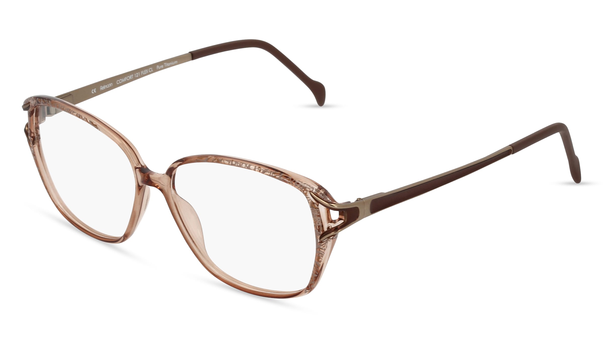 Fielmann COMFORT 121 FLEX CL Damen-Brille inkl. Gläser Vollrand Quadratisch Kunststoff-Gestell 52/13/130, Transparent