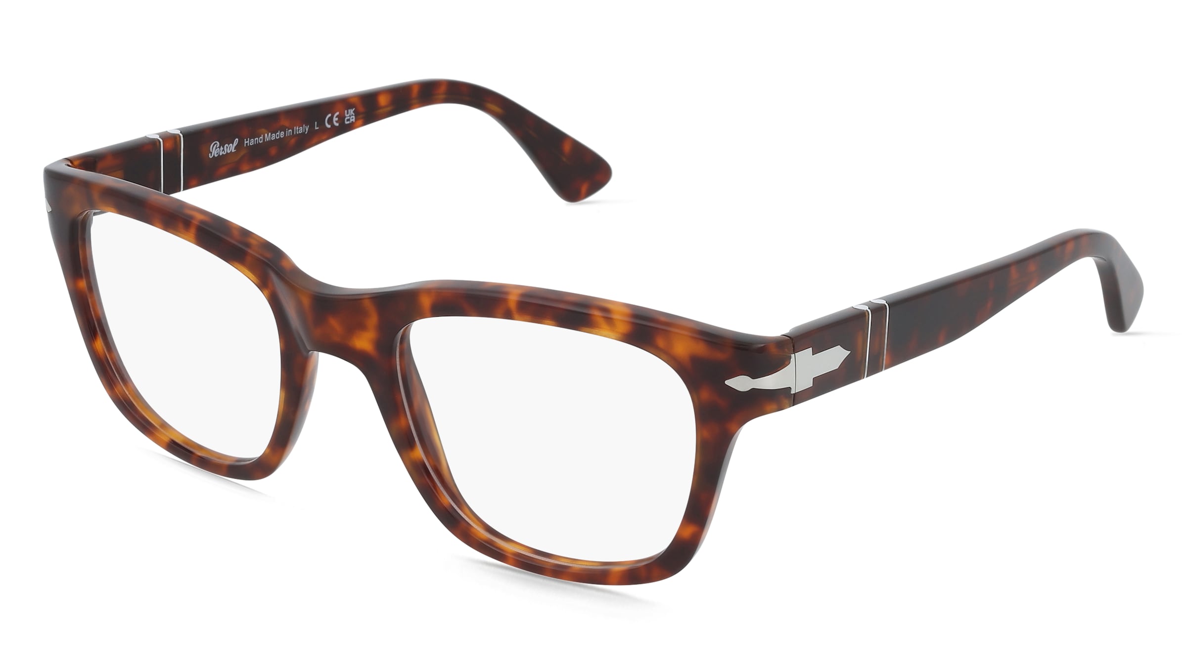 Persol 0PO3389V CECIL Unisex-Brille inkl. Gläser Vollrand Quadratisch Acetat-Gestell 51/21/145, Havanna