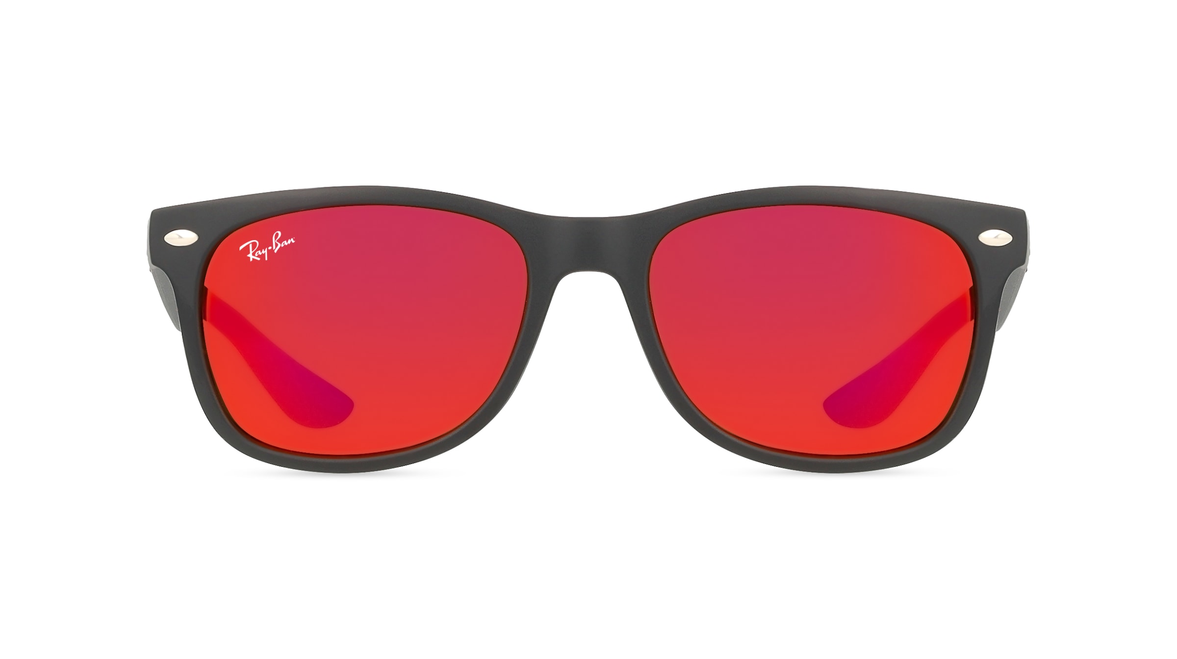 Ray-Ban Junior RJ 9052S NEW WAYFARER Kinder-Sonnenbrille Vollrand Quadratisch Kunststoff-Gestell, Schwarz