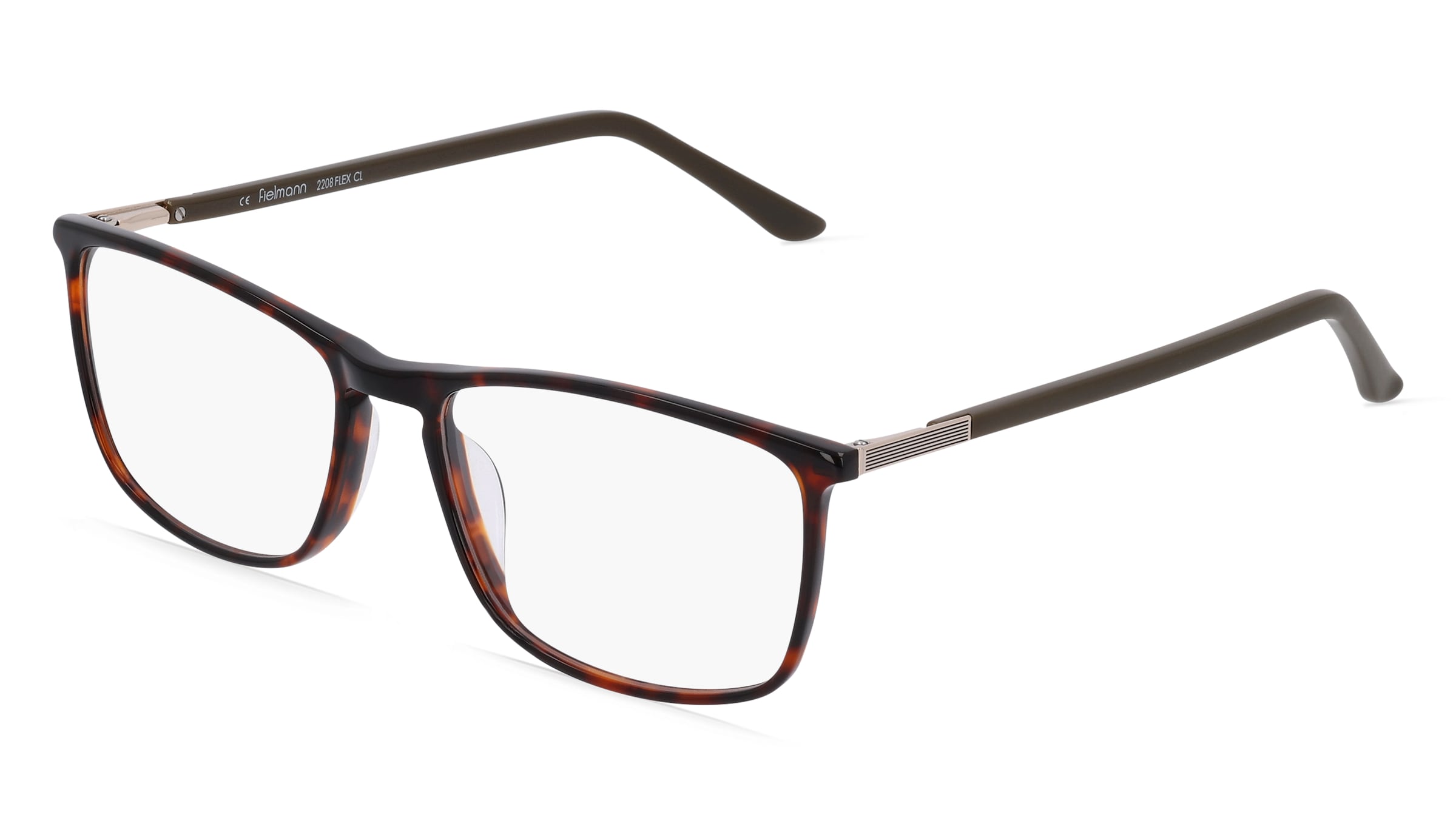 Fielmann 2208 FLEX CL Herren-Brille inkl. Gläser Vollrand Quadratisch Kunststoff-Gestell 56/17/145, Grün