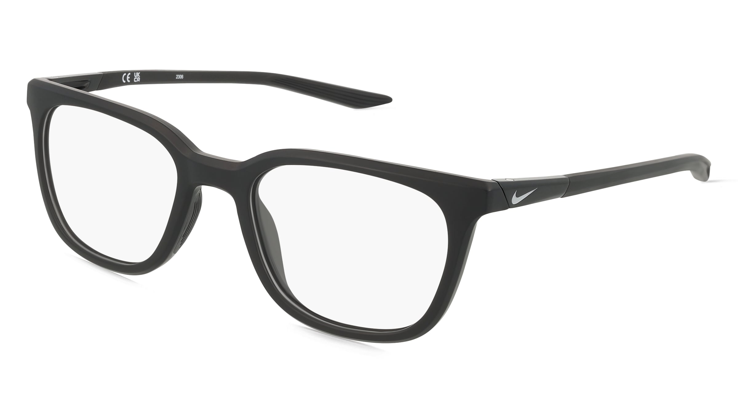 Nike 7290 Herren-Brille inkl. Gläser Vollrand Quadratisch Propionat-Gestell 52/20/140, Schwarz