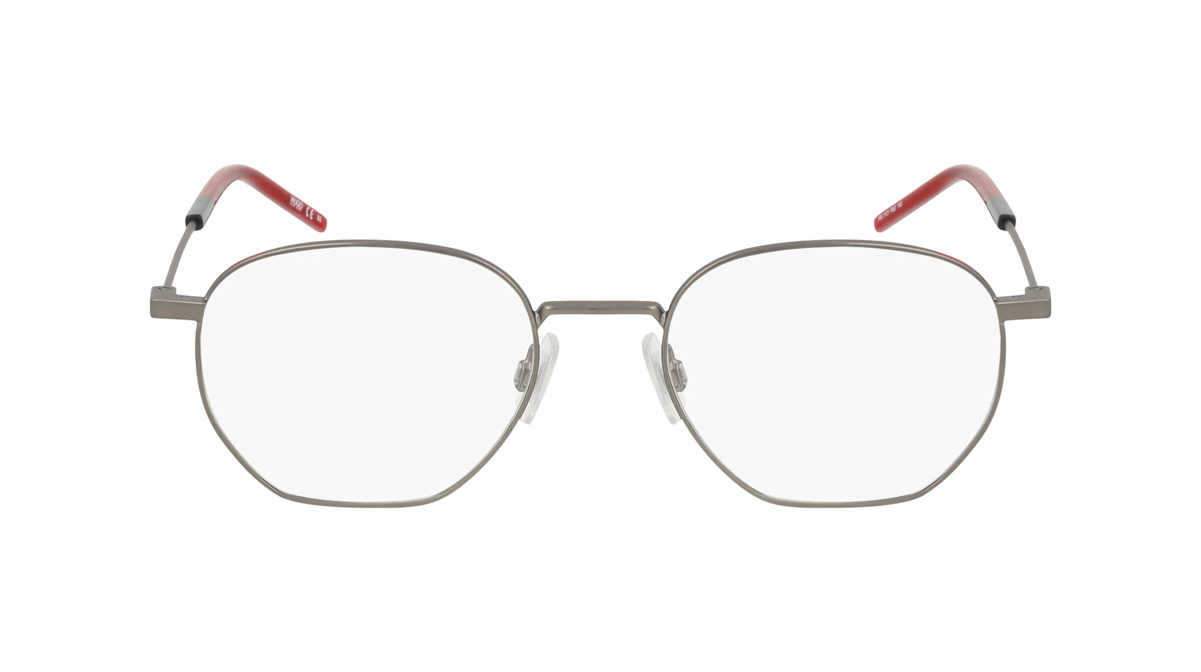 Hugo HG 1121 Herren-Brille inkl. Gläser Vollrand Achteckig Metall-Gestell 53mm/20mm/145mm, silber