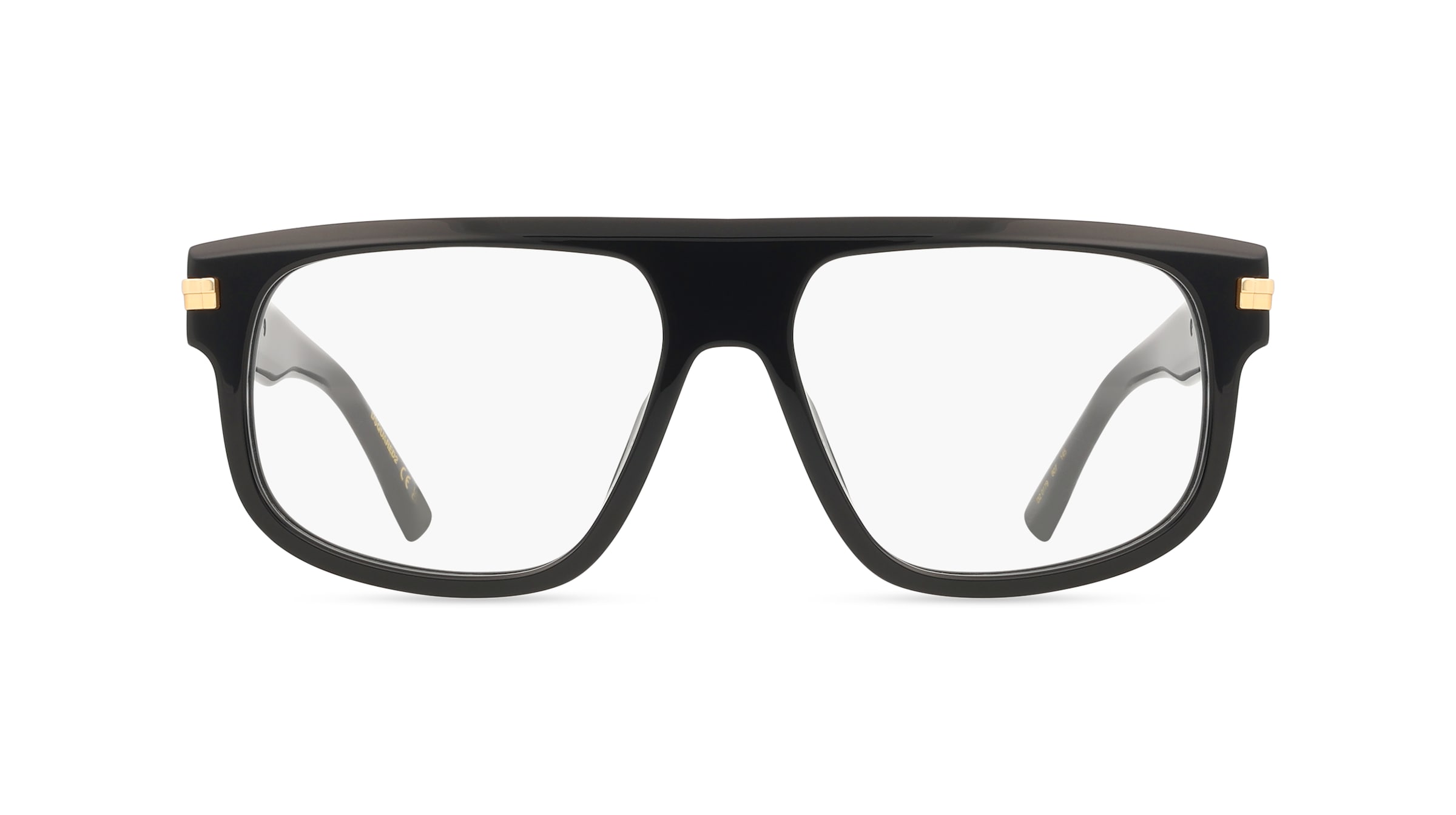 Dsquared2 D20179 Herren-Brille inkl. Gläser Vollrand Eckig Acetat-Gestell 56/16/145, Schwarz