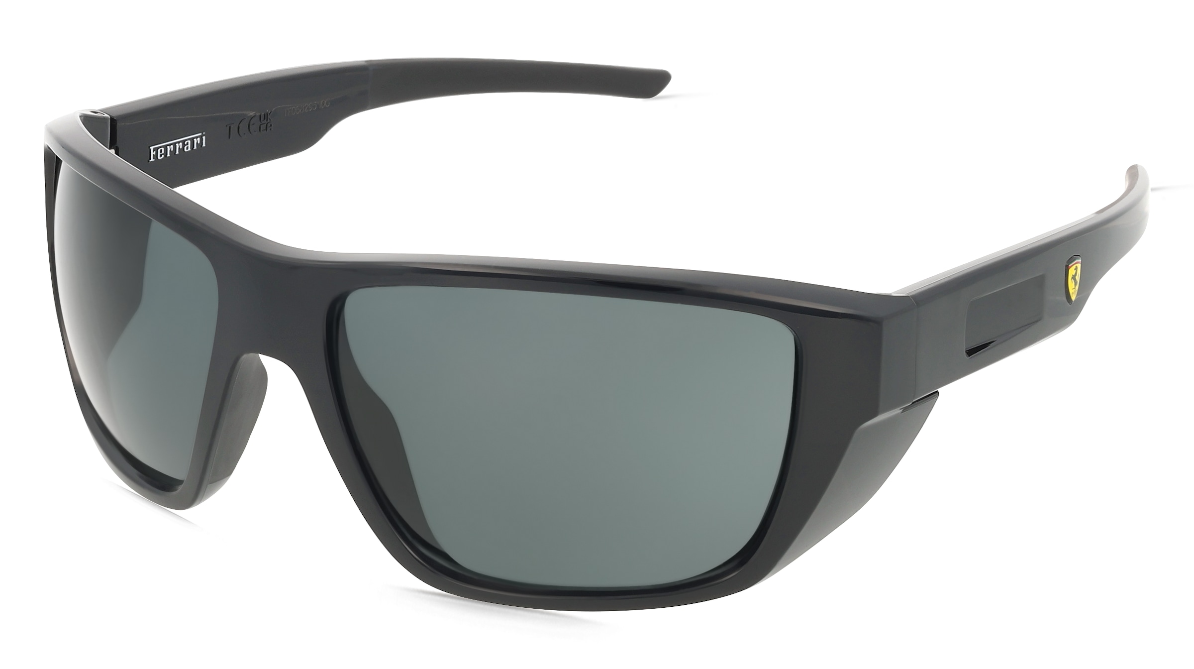 Scuderia Ferrari FZ6012U Herren-Sonnenbrille Vollrand Quadratisch Kunststoff-Gestell, Schwarz