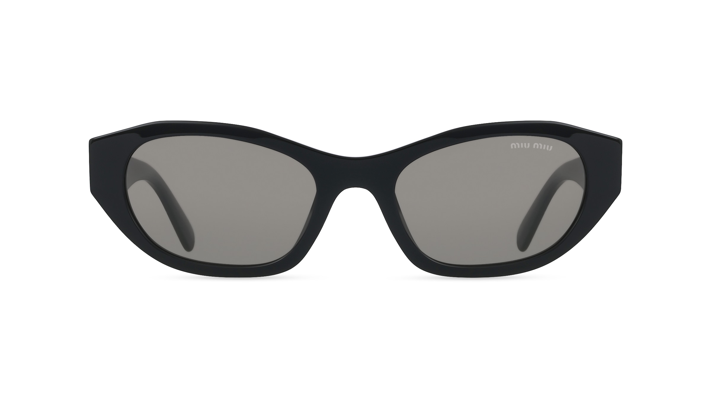 Miu Miu MU A03S Damen-Sonnenbrille Vollrand Geometrisch Acetat-Gestell, Schwarz